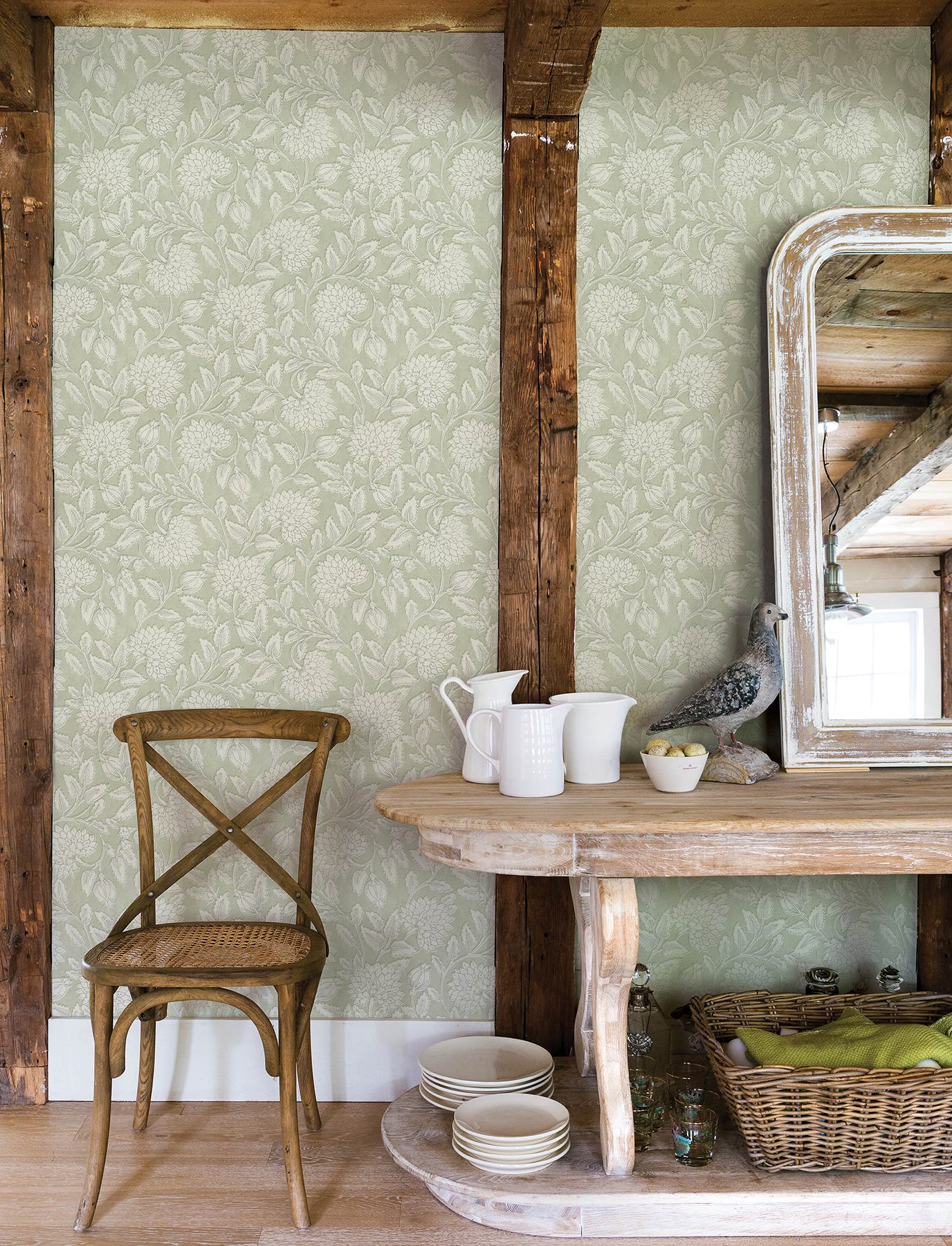 Vadouvan Sage Jacobean Trail Wallpaper