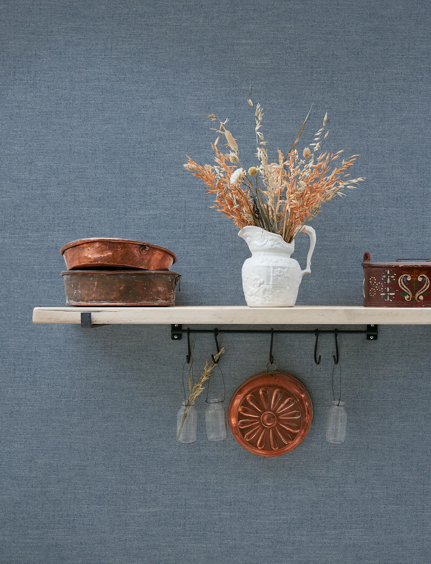 Chambray Denim Fabric Weave Wallpaper