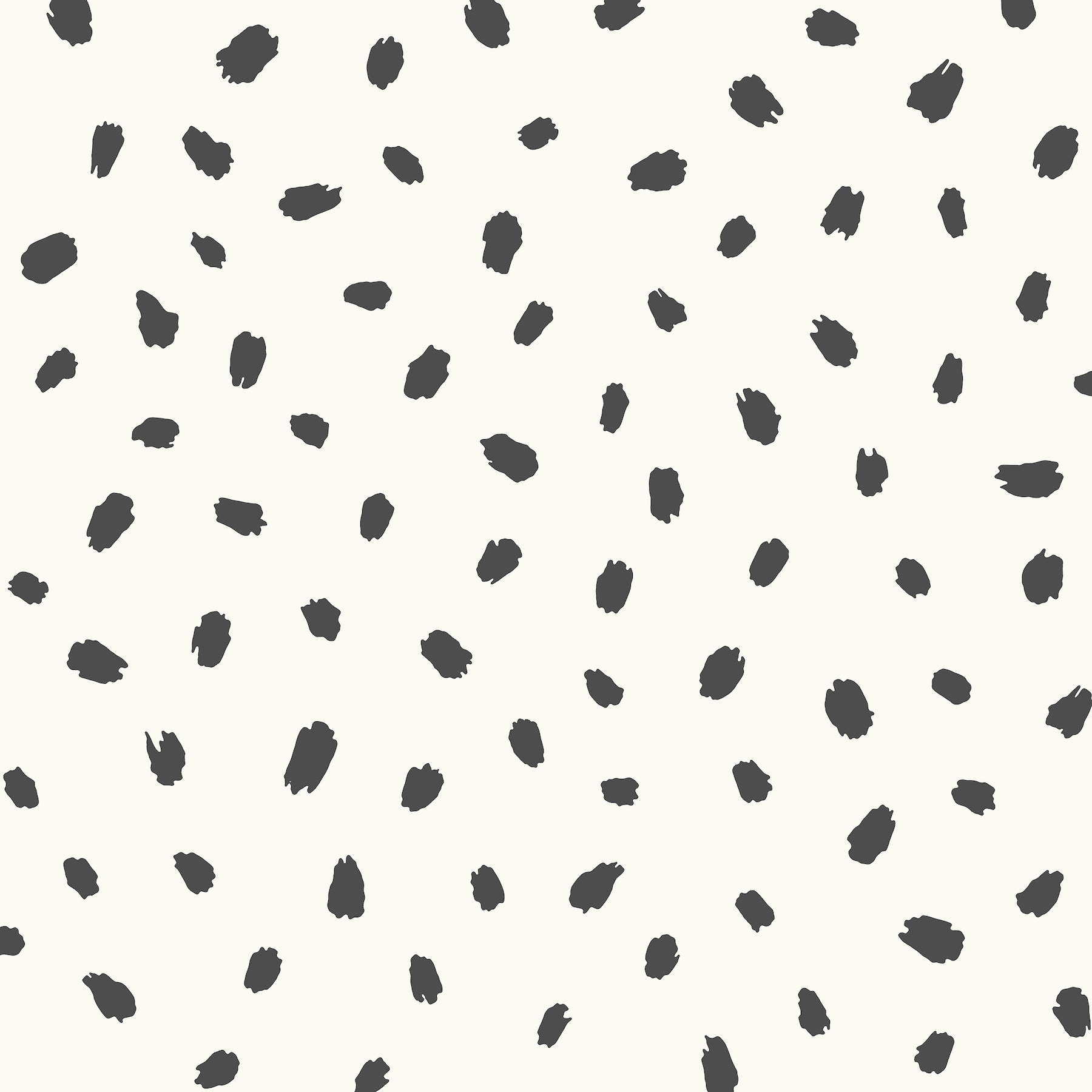 Animal Spots Black Polka Dot Wallpaper