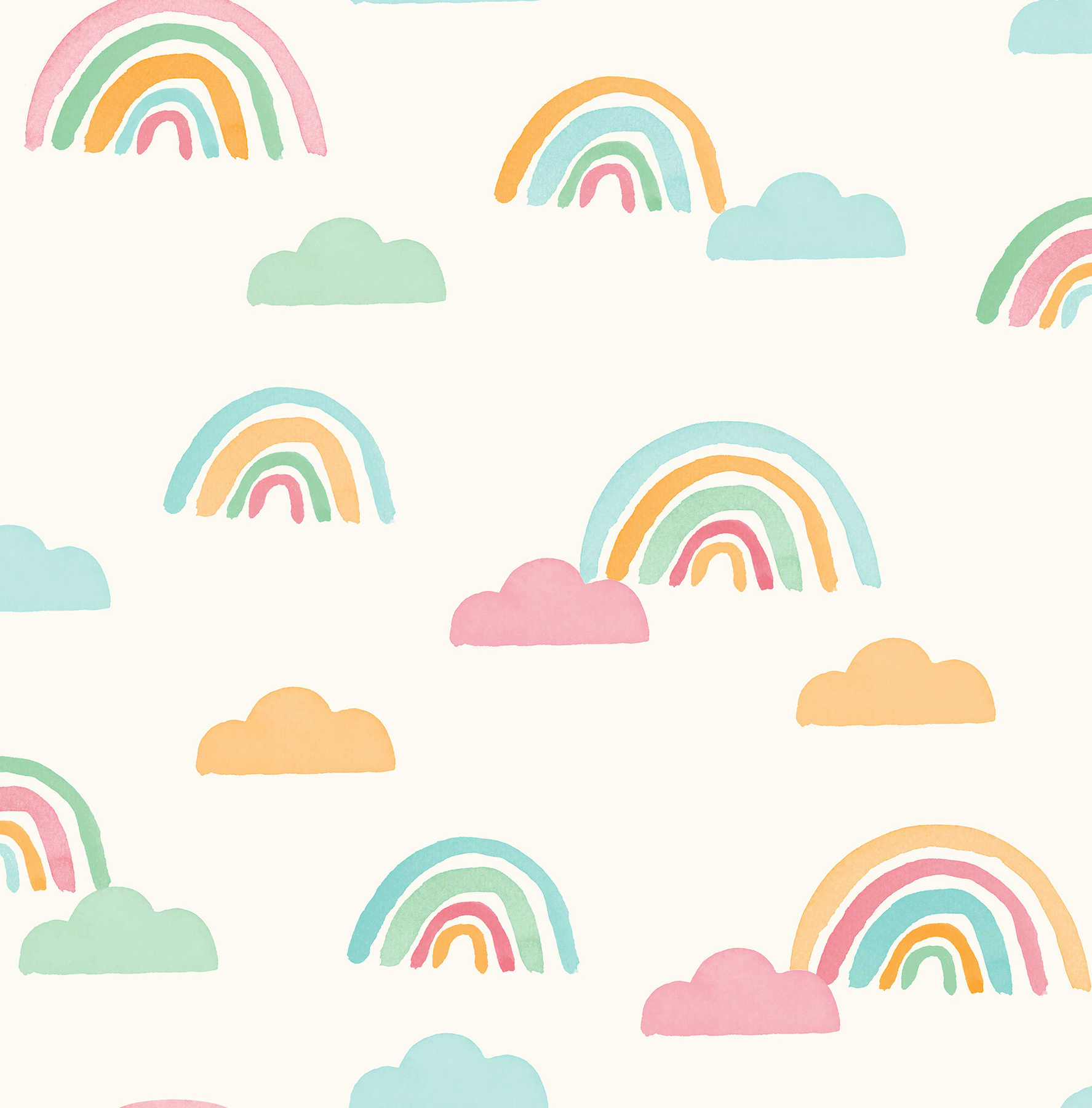 Over The Rainbow Multicolor Painted Skies Wallpaper