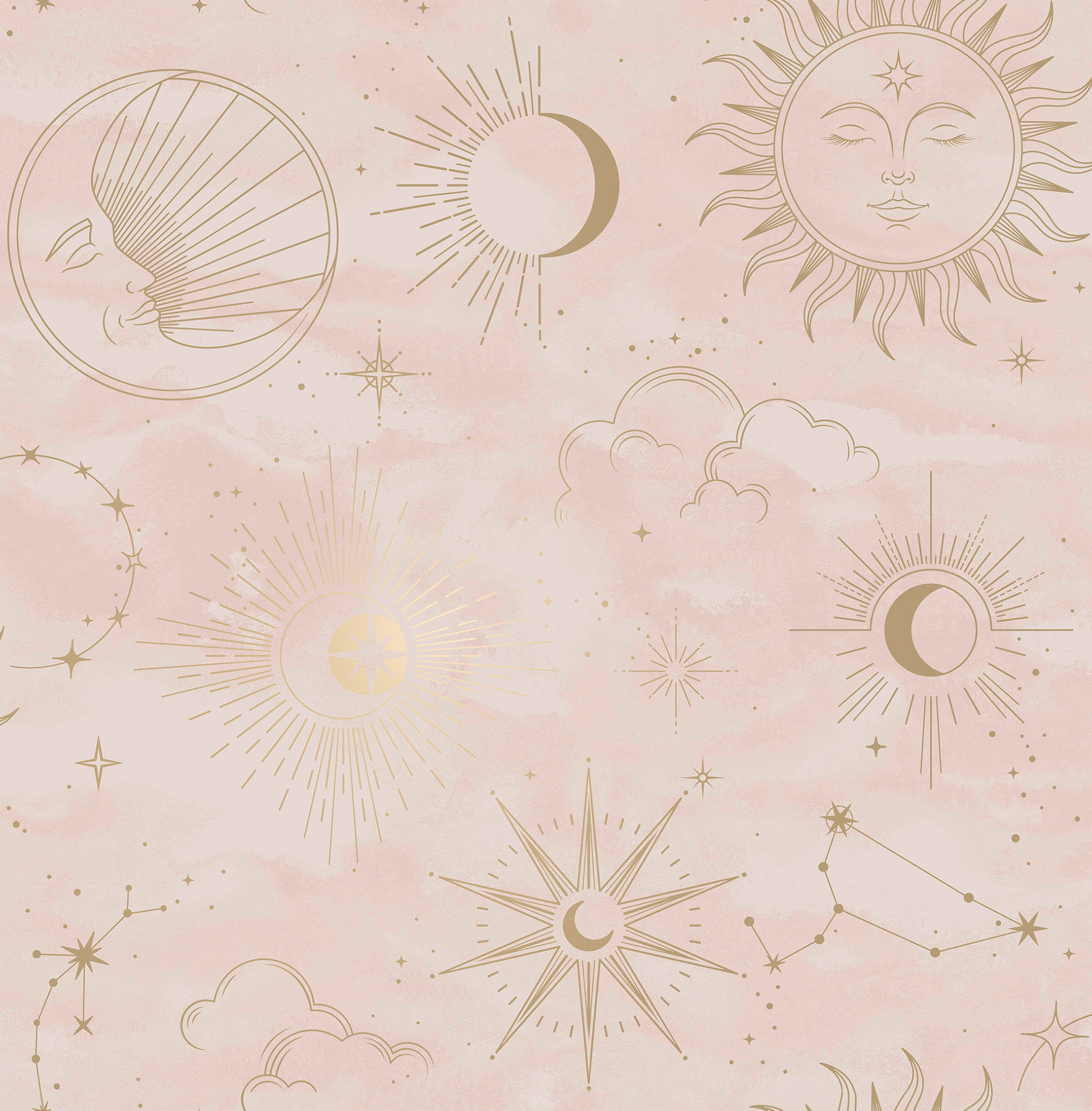 Mystic Pink Celestial Wallpaper
