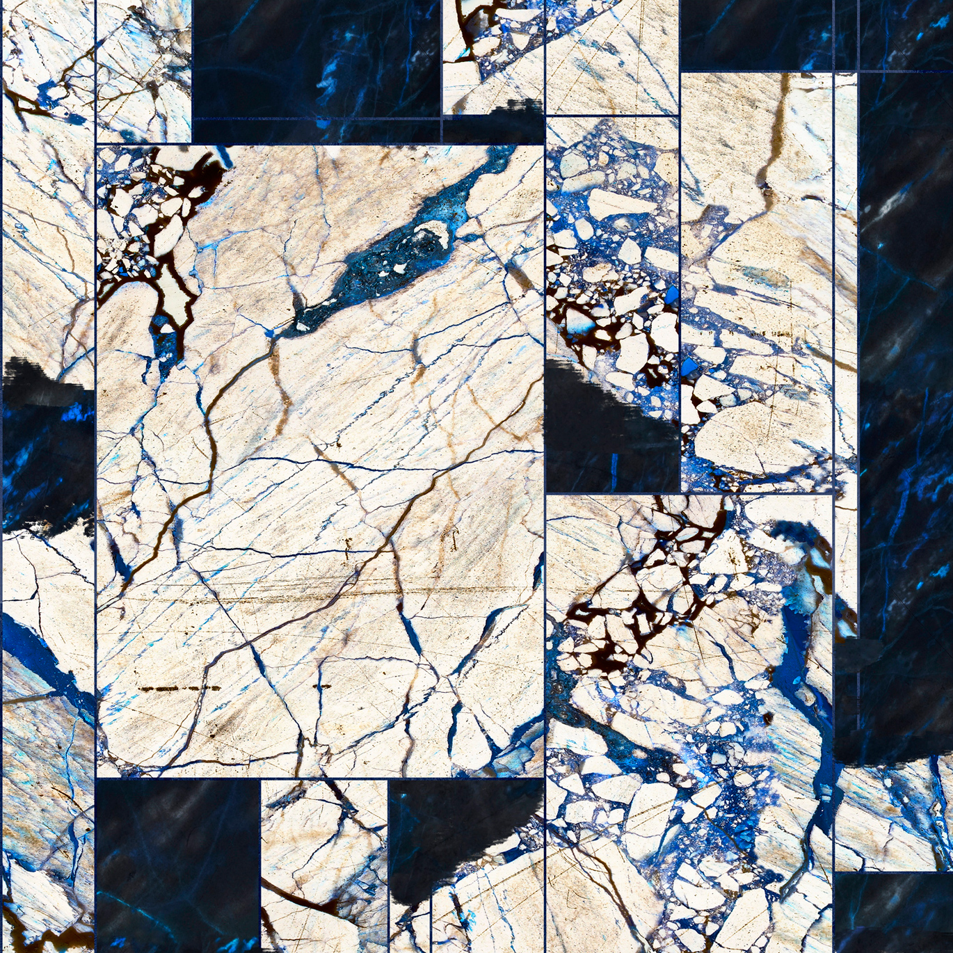 TRIBECA Inverted Taupe, Blue, Black