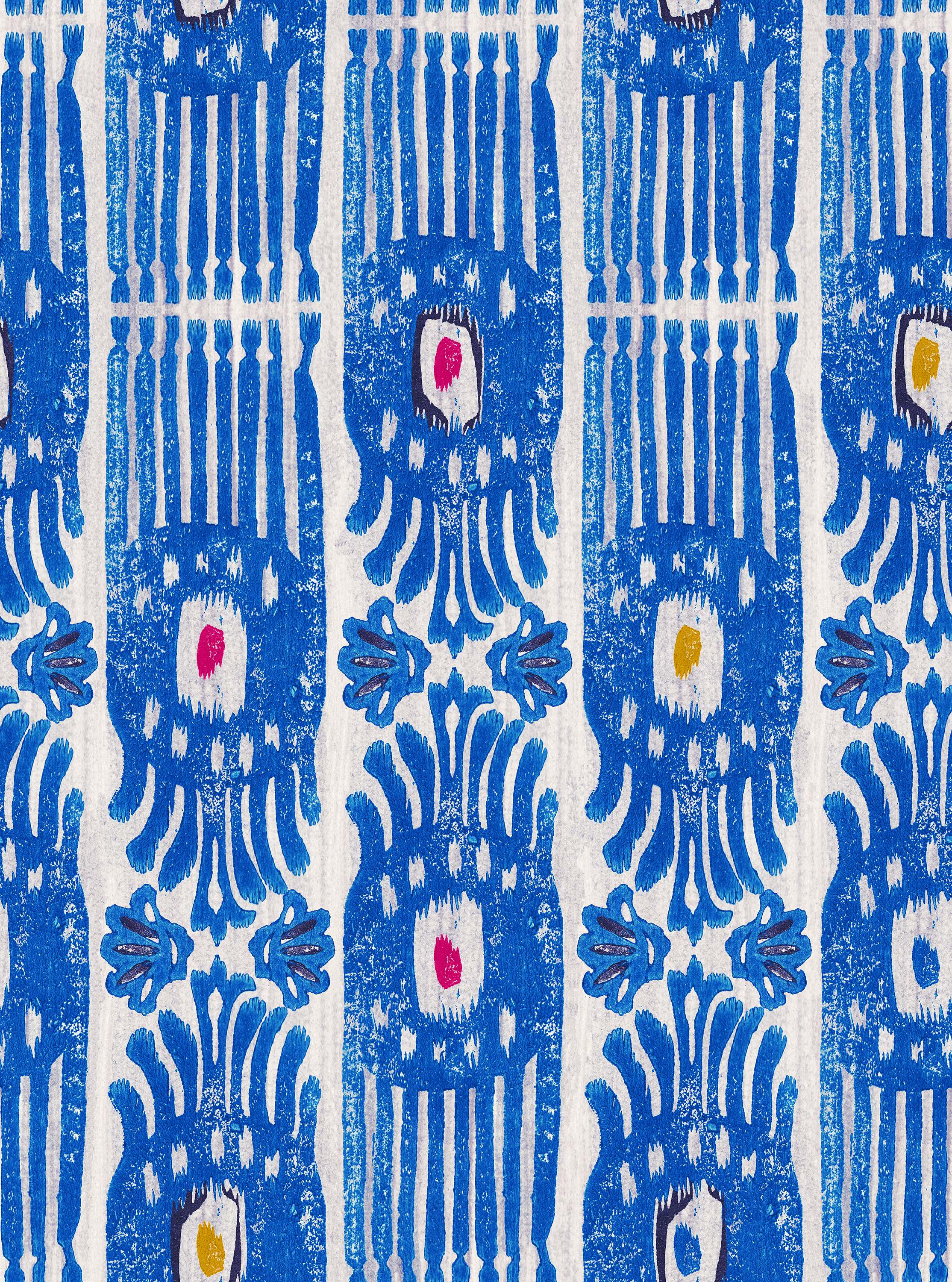 IKAT Carnival Blue