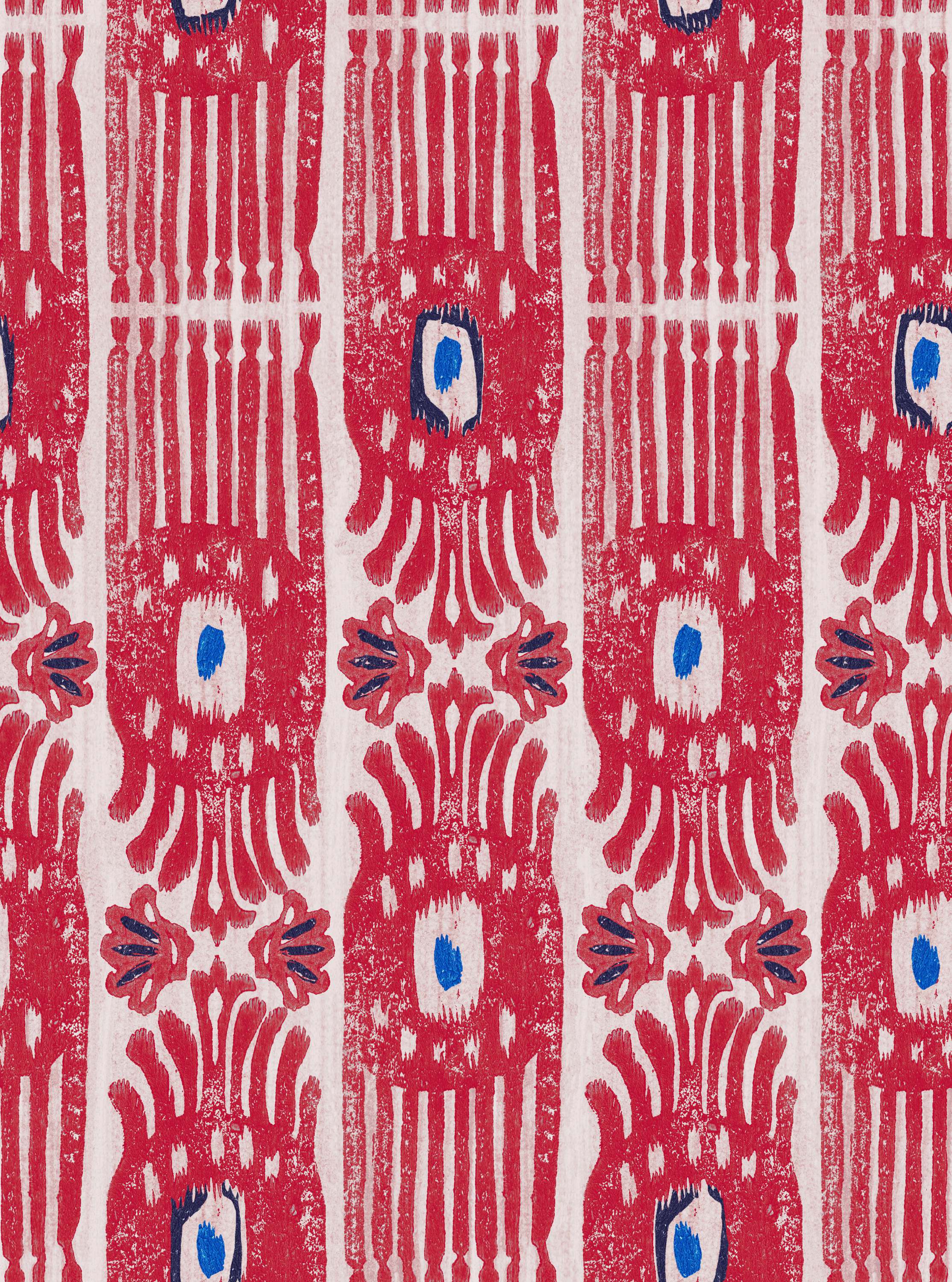 IKAT Raspberry Ripple Red