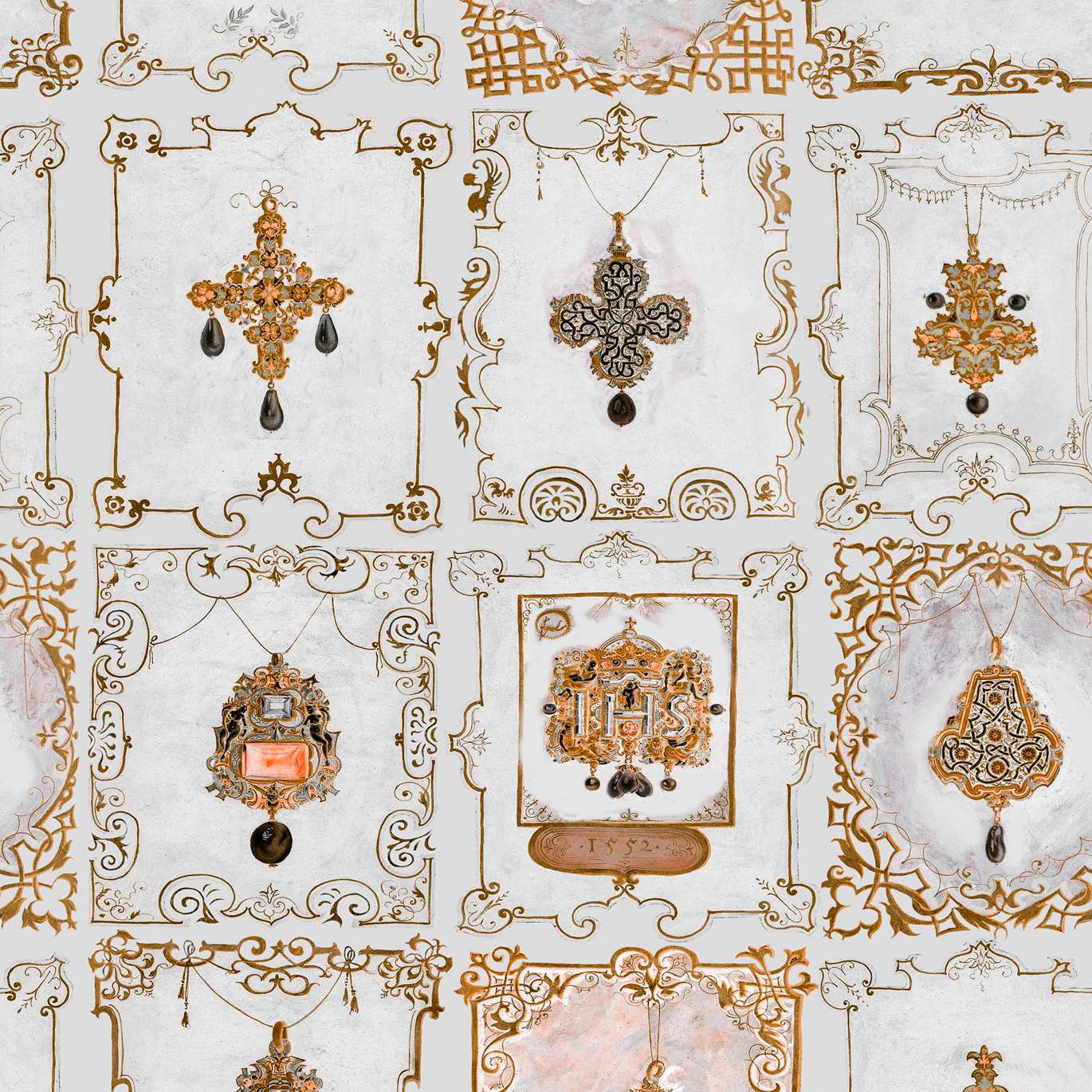 ANNA's JEWELRY Neutral Grey, Gold