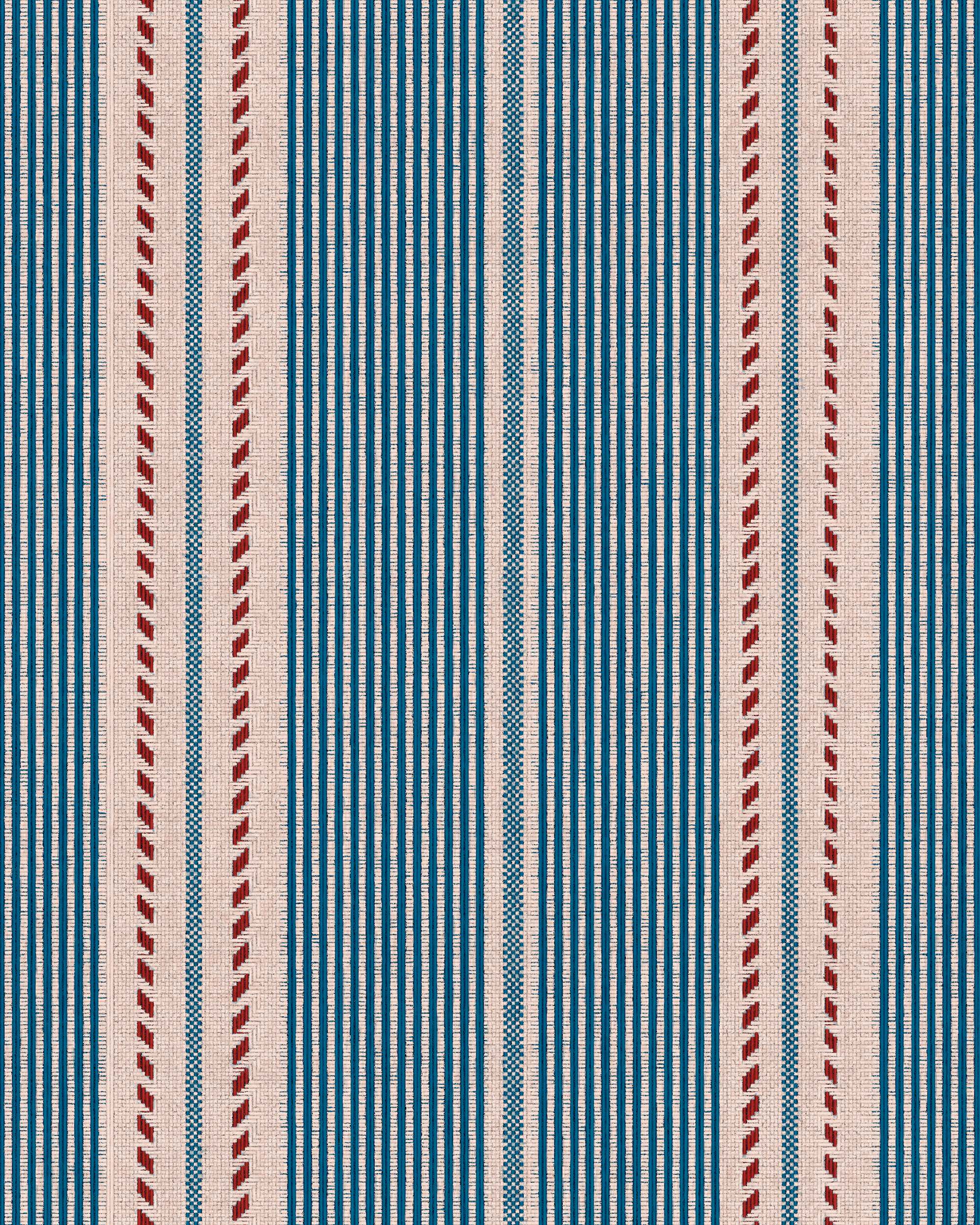BERBER STRIPES Blue Taupe