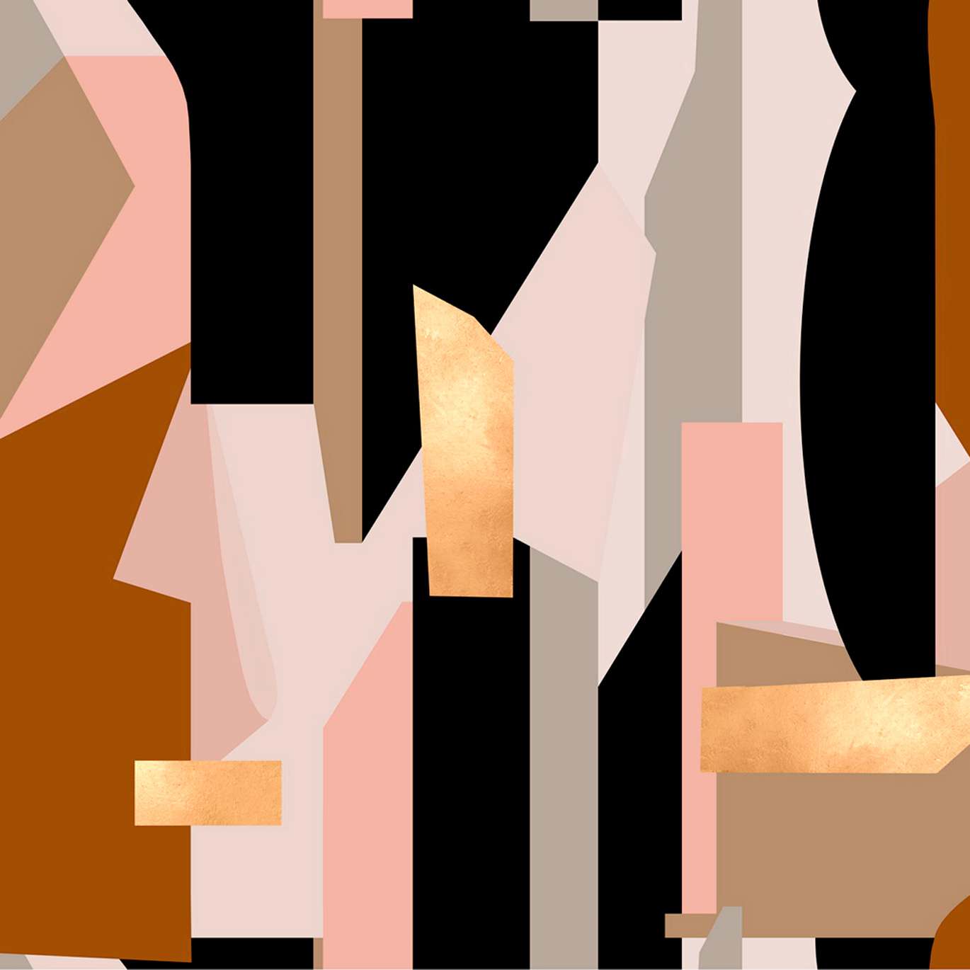 HUMAN NATURE Pink, Brown, Black, Gold
