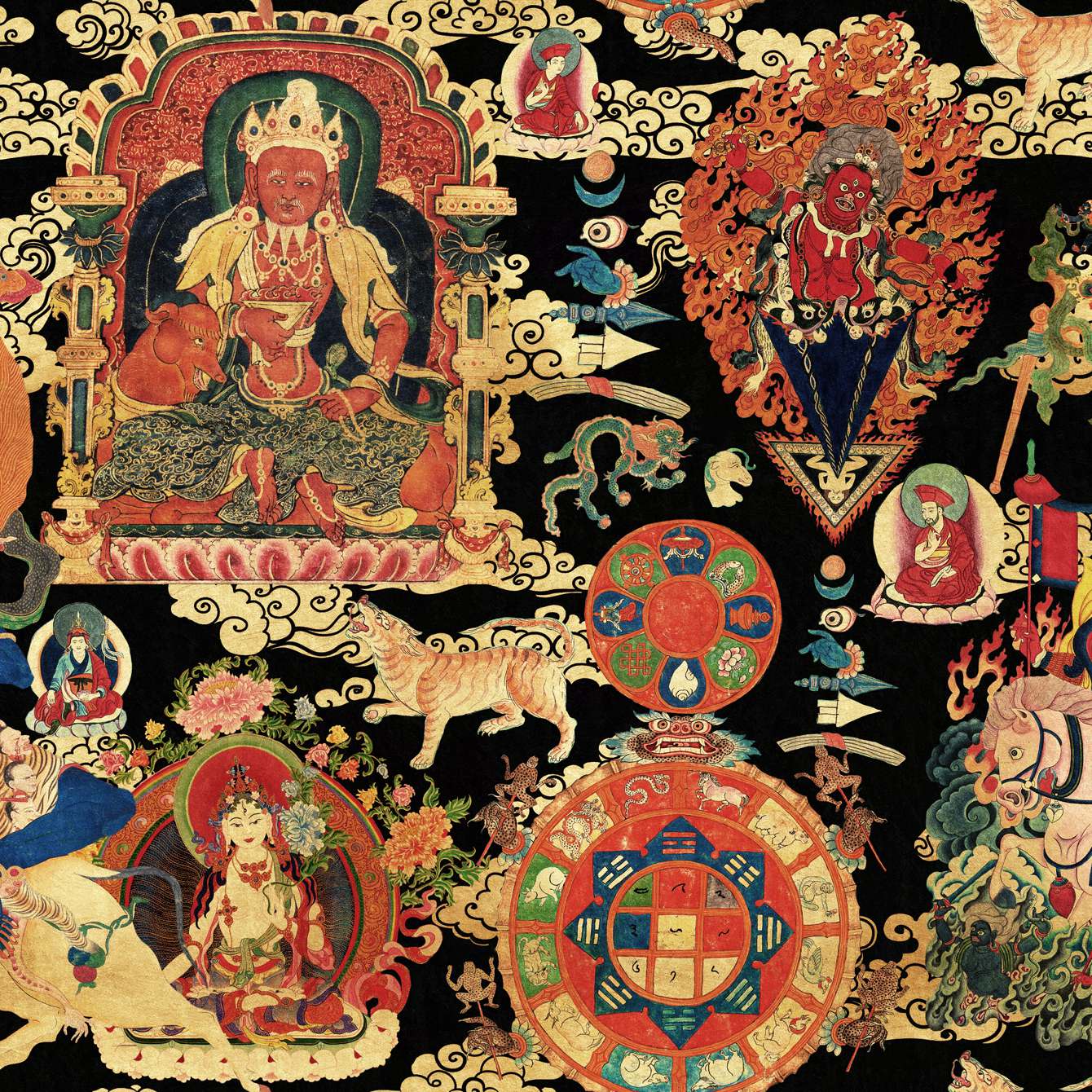 TIBETAN TAPESTRY Metallic Edition Red