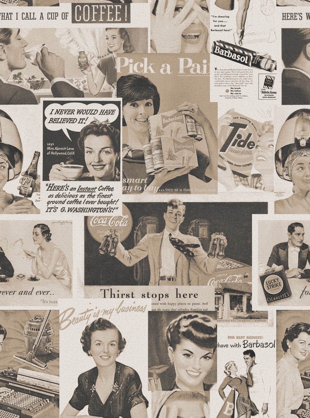 Retro Ads Sepia  