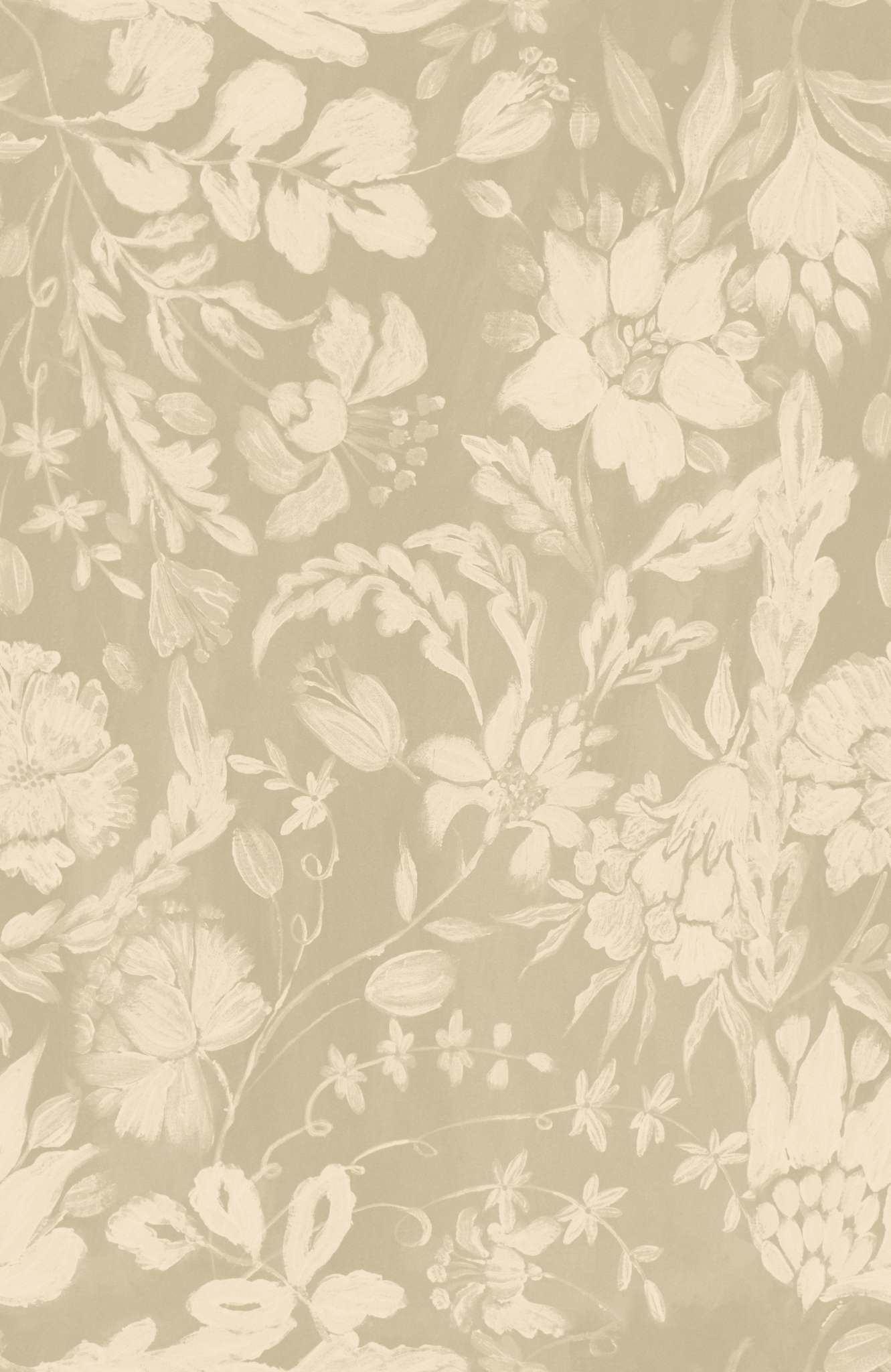 FLOWERY ORNAMENT Taupe Taupe