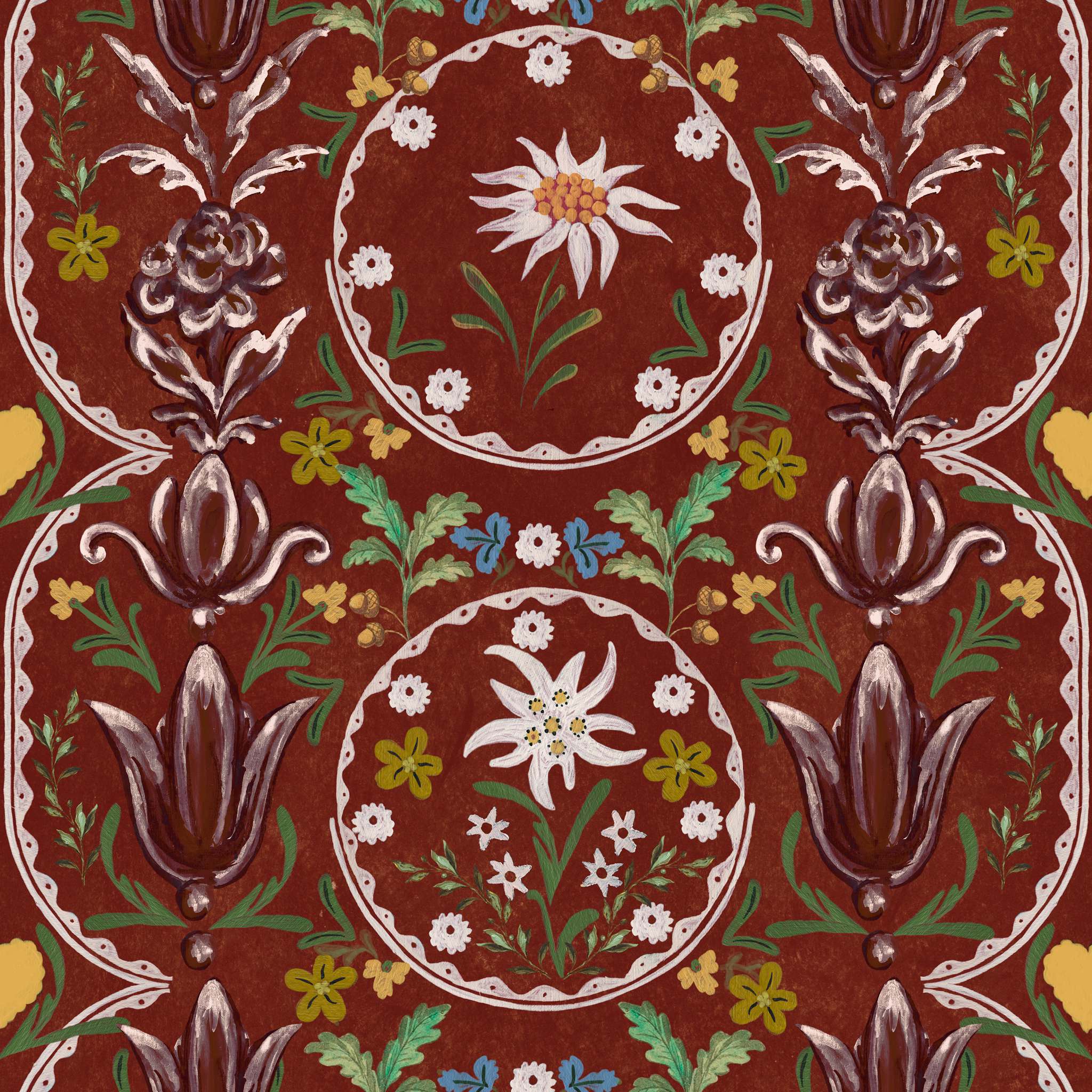 EDELWEISS Burgundy