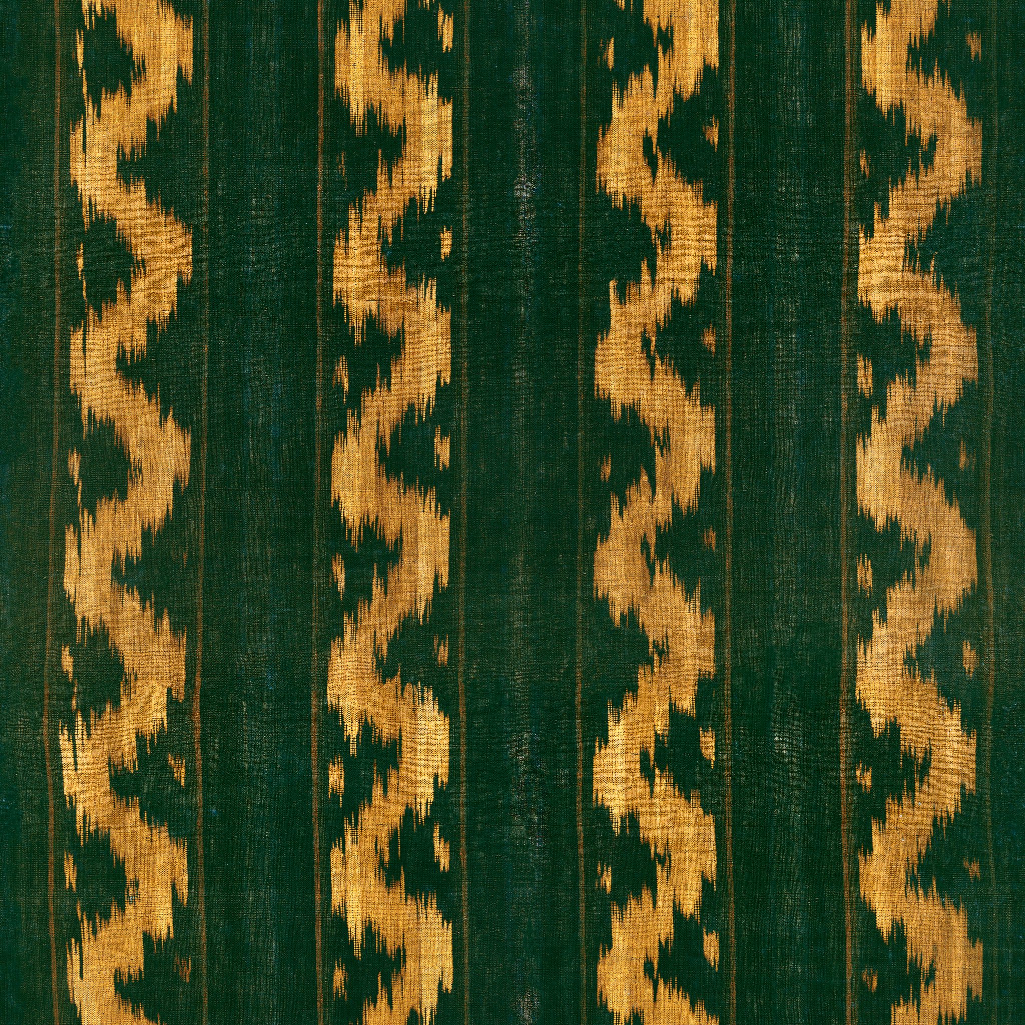 VINTAGE IKAT Topiary Green