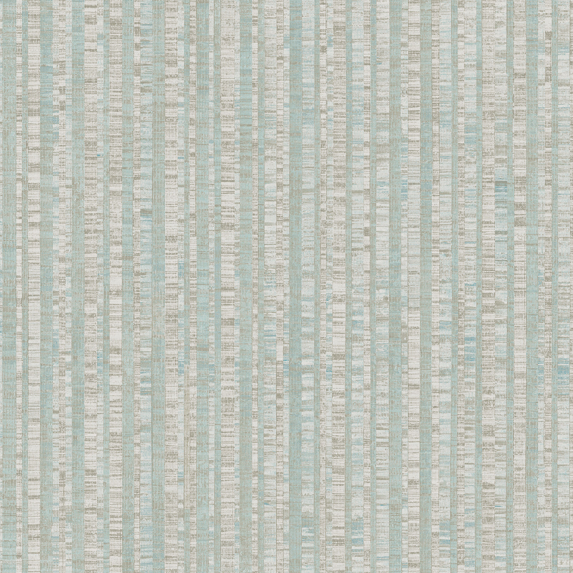 Bengal Stripe Wallpaper in Light Blue and Taupe