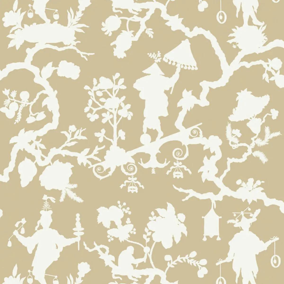 Shantung Silhouette Print in Sand