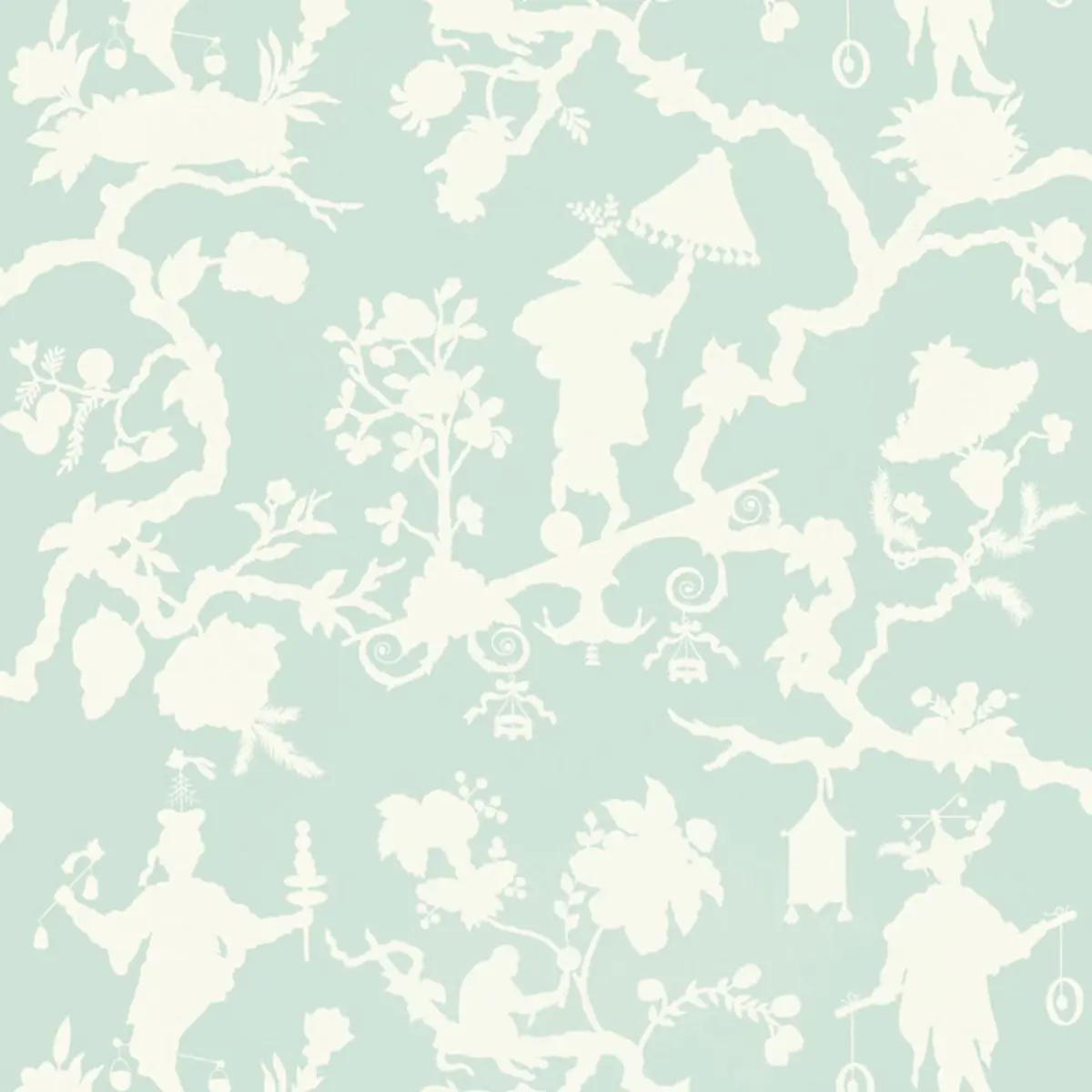 Shantung Silhouette Print in Mineral