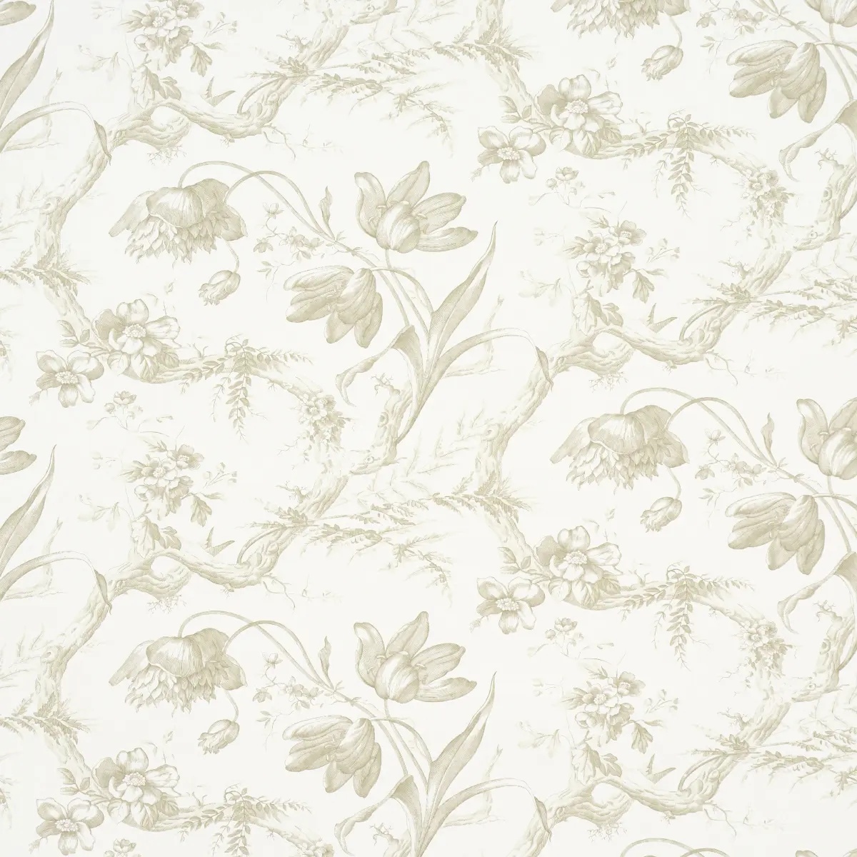 Toile De Fleurs in Birch