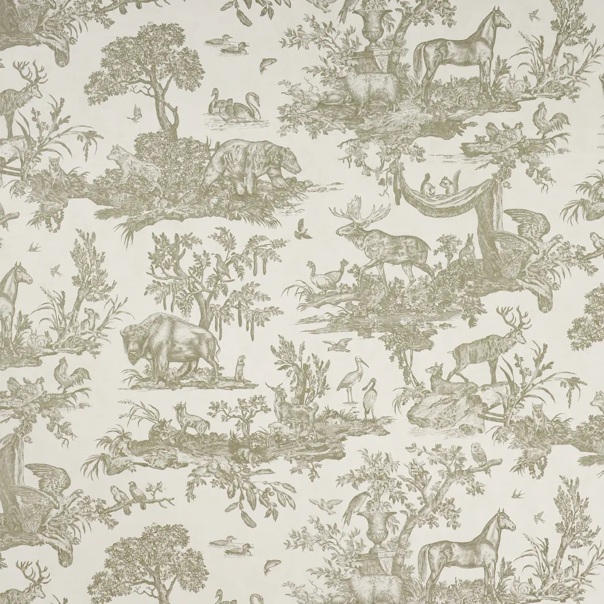 Western Toile in Stone
