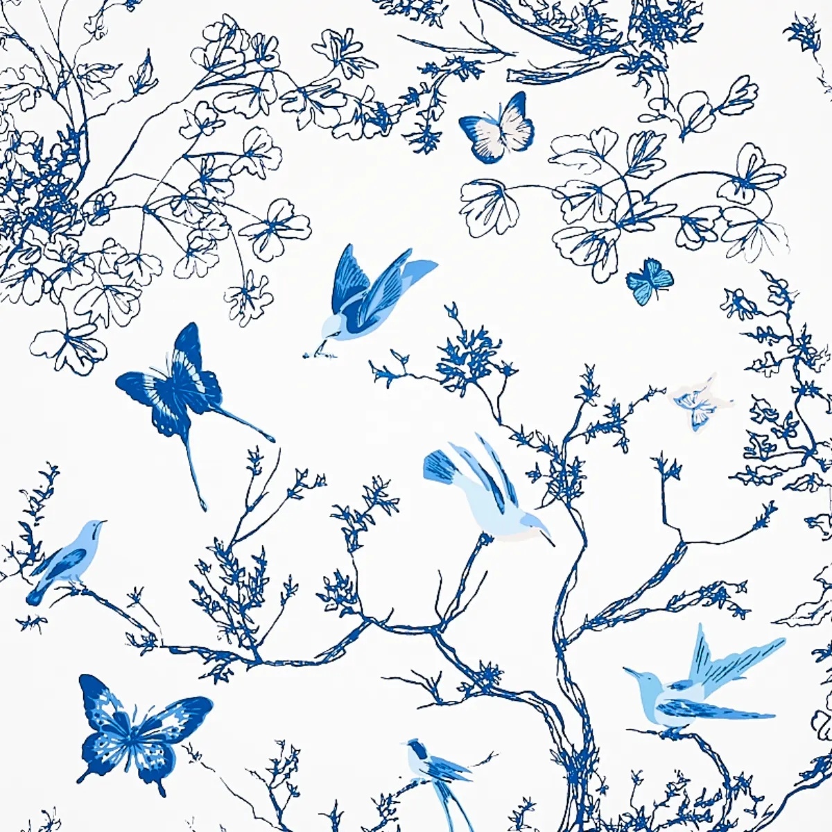 Birds & Butterflies in porcelain