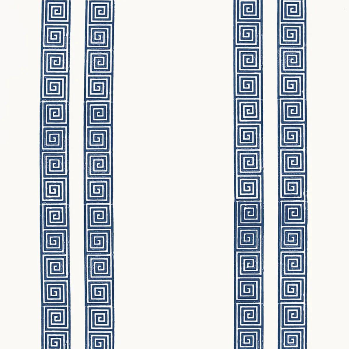 Greek Key Stripe in Navy