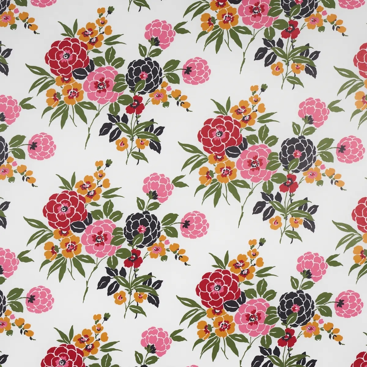 Valentina Floral in Multi on White