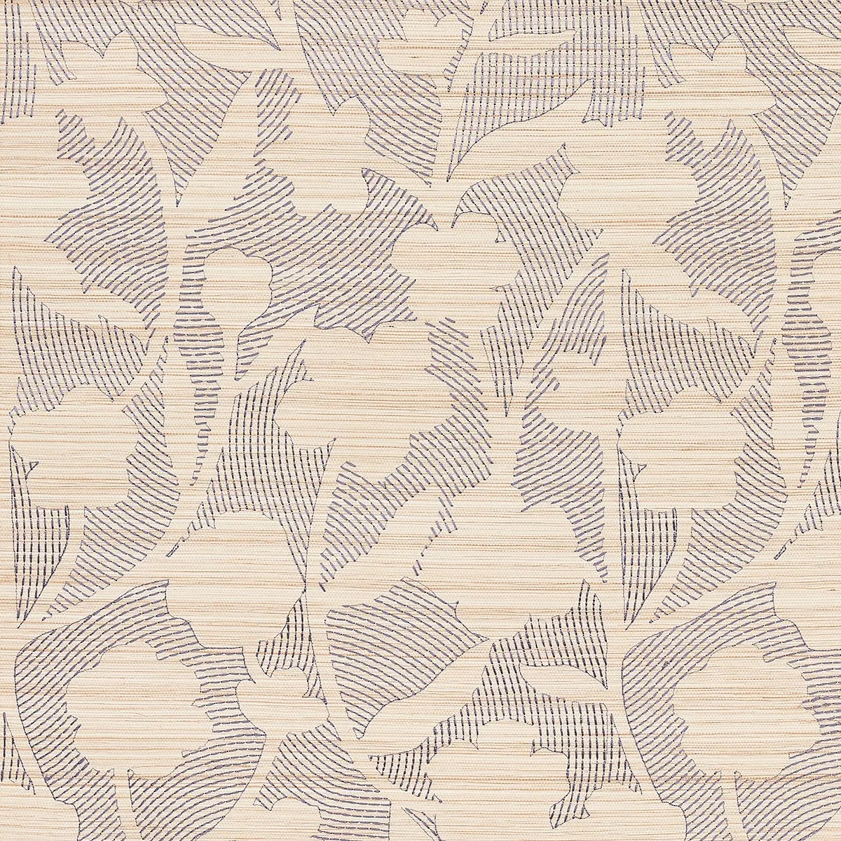 Kantha Embroidered Flower Sisal in Carbon