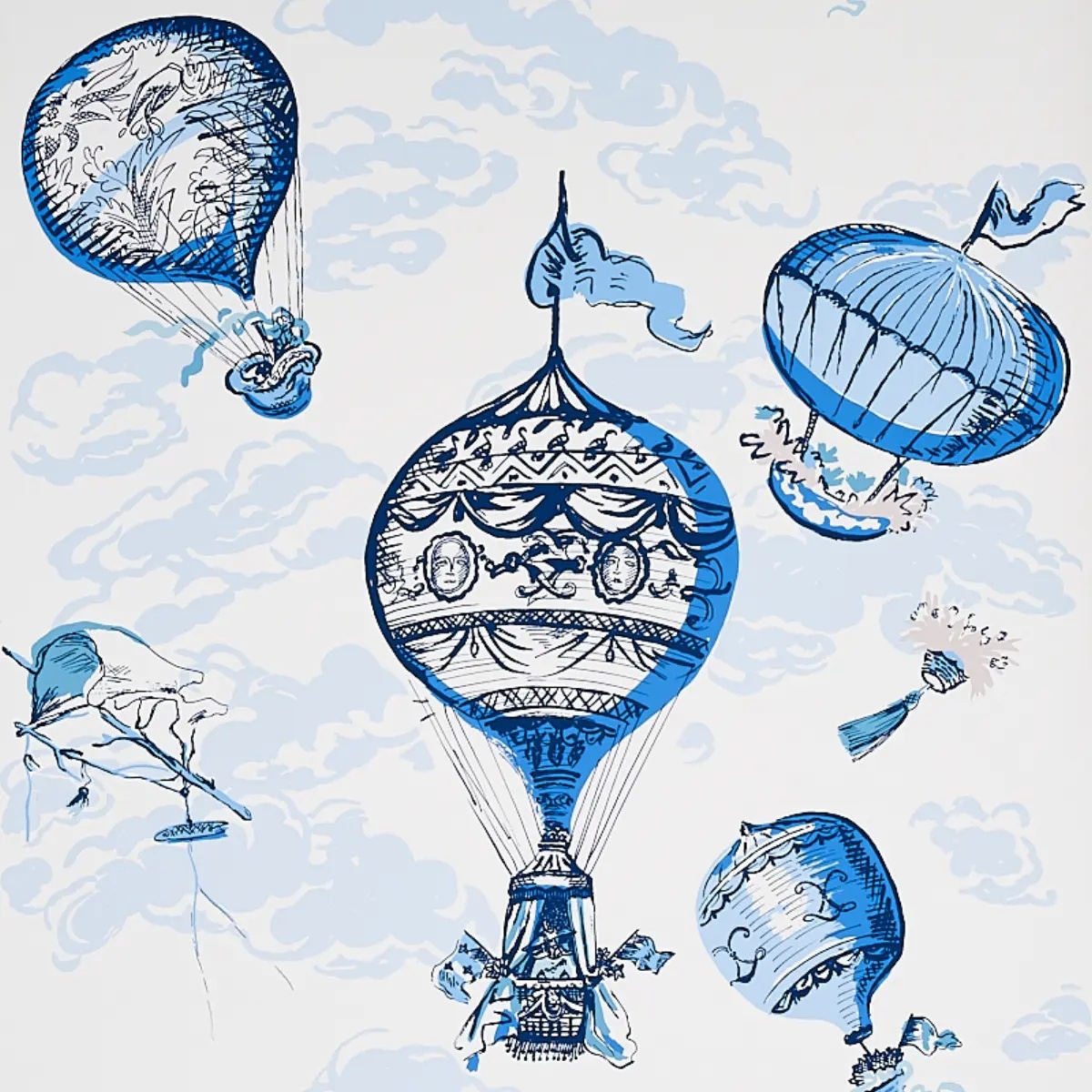 Balloons in blue