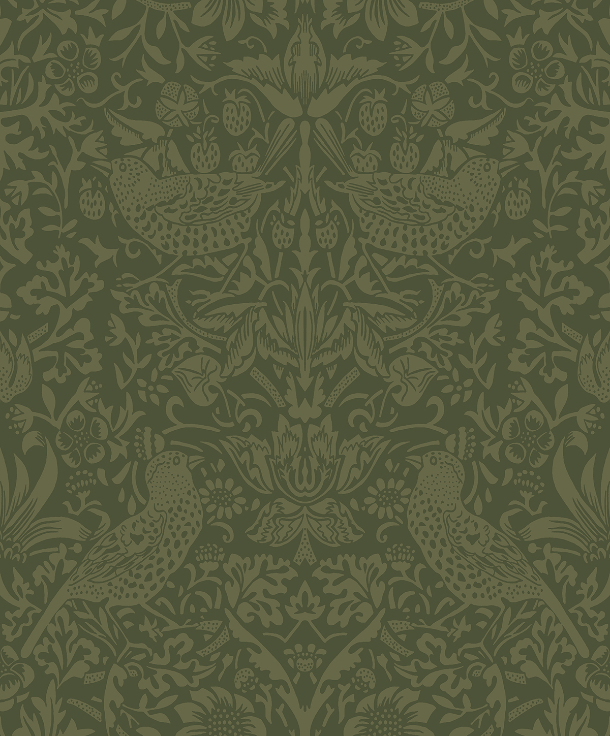 Tonal Bird Garden Prepasted