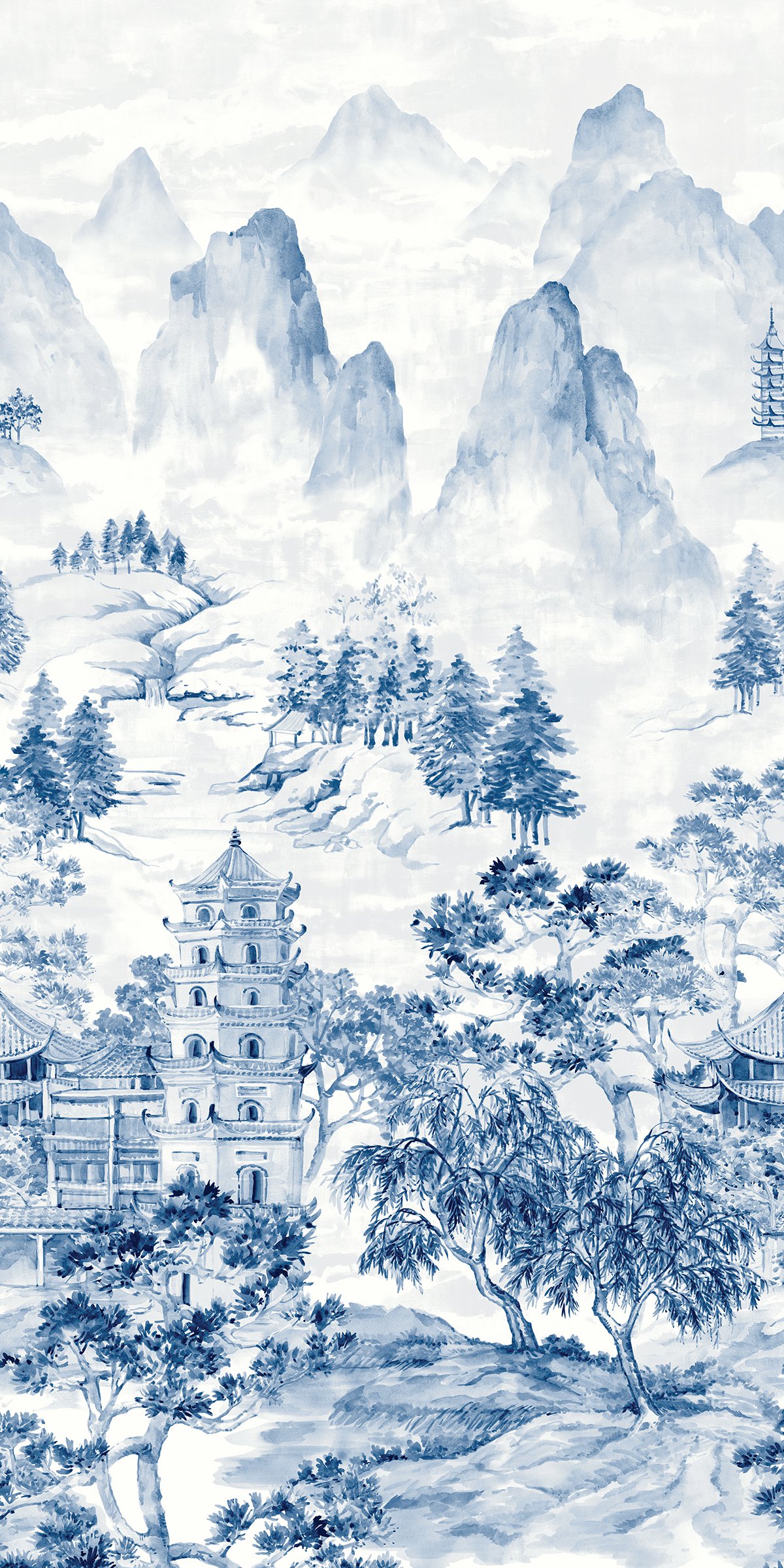 Misty Mountain Scenic Mural