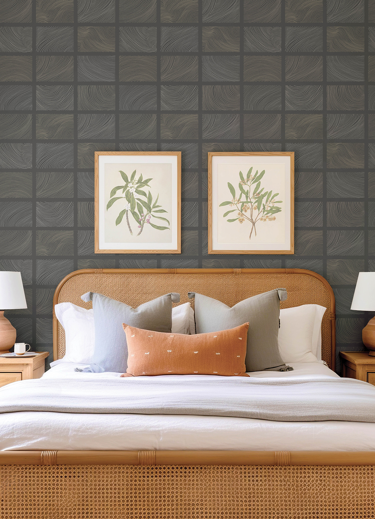Bronson Slate Topography Wallpaper