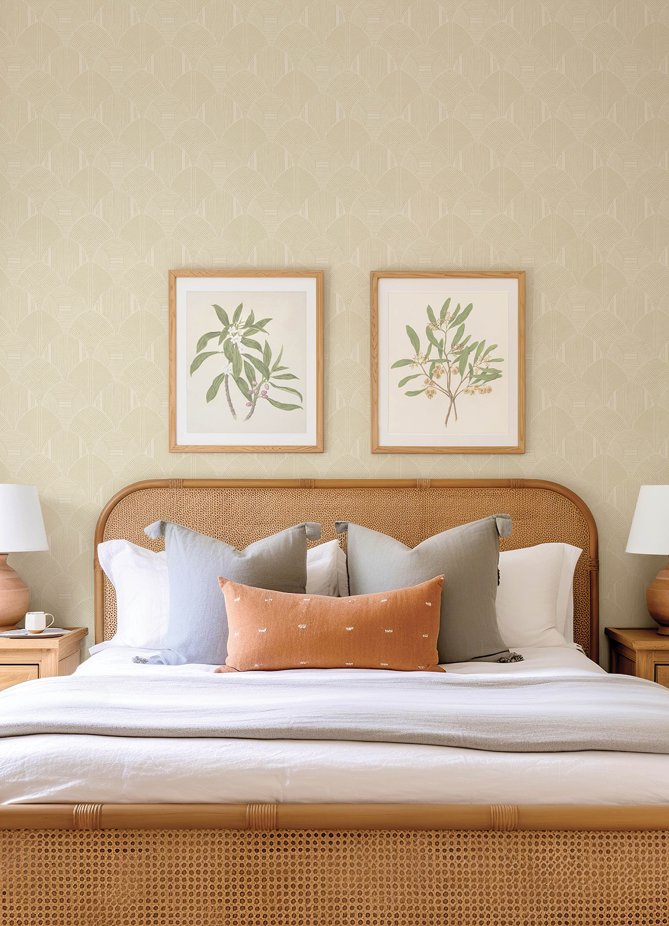 Meyberg Khaki Geometric Wallpaper