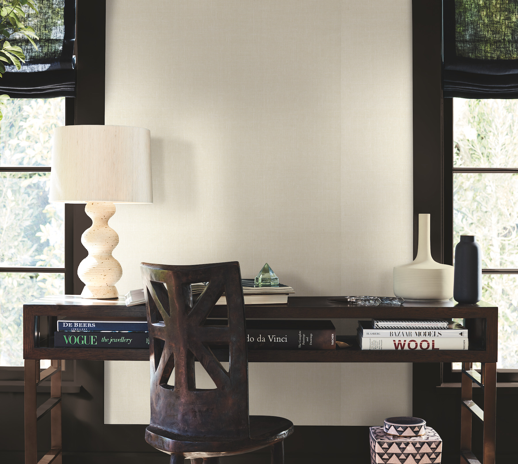 Woven Linen Cloud Wallpaper