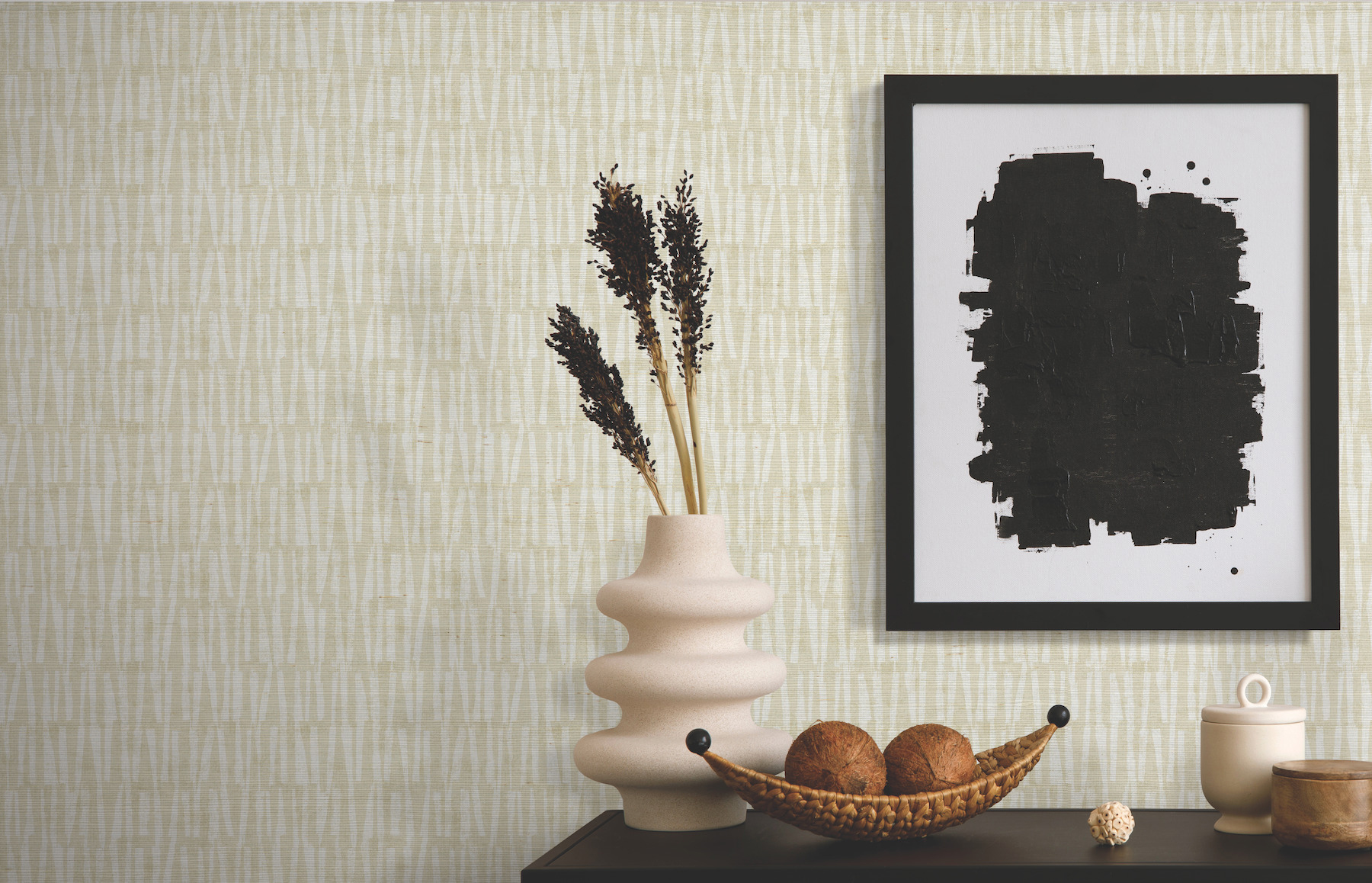 Thatched Taupe Wallpaper