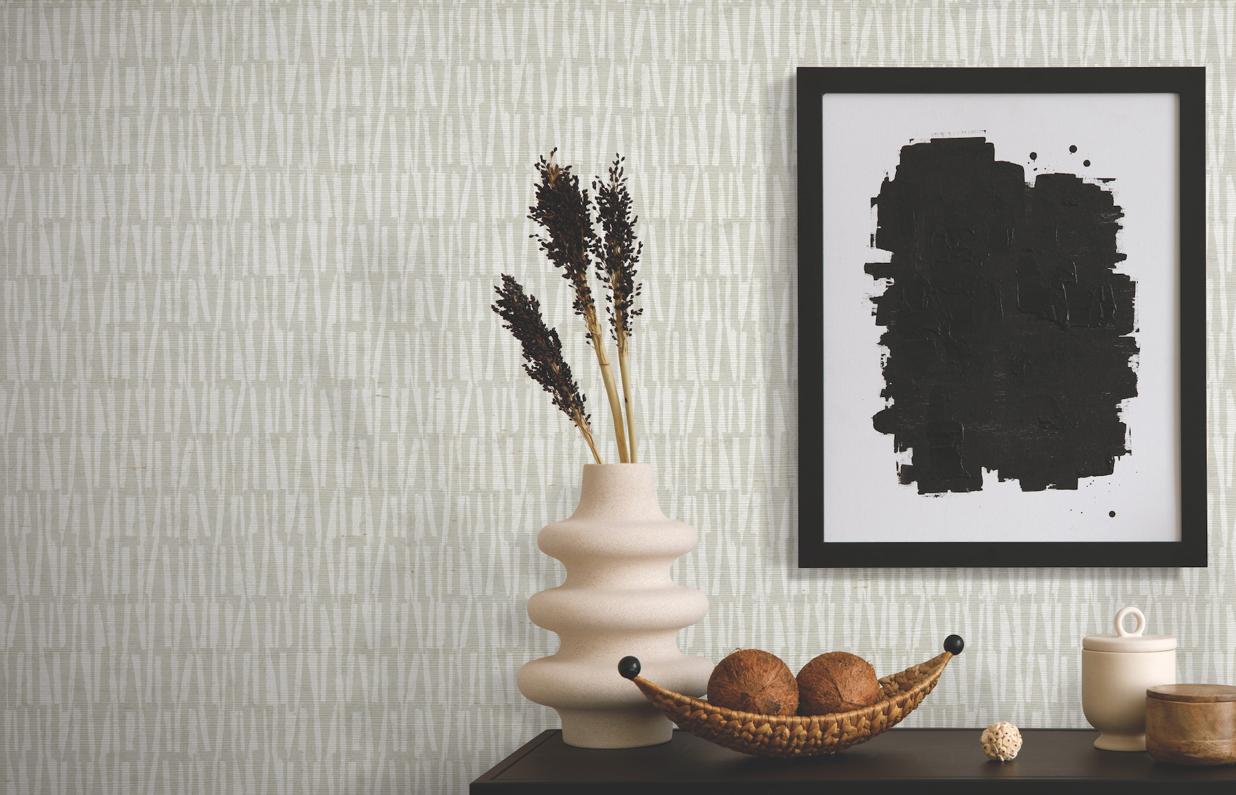 Thatched Grey Wallpaper