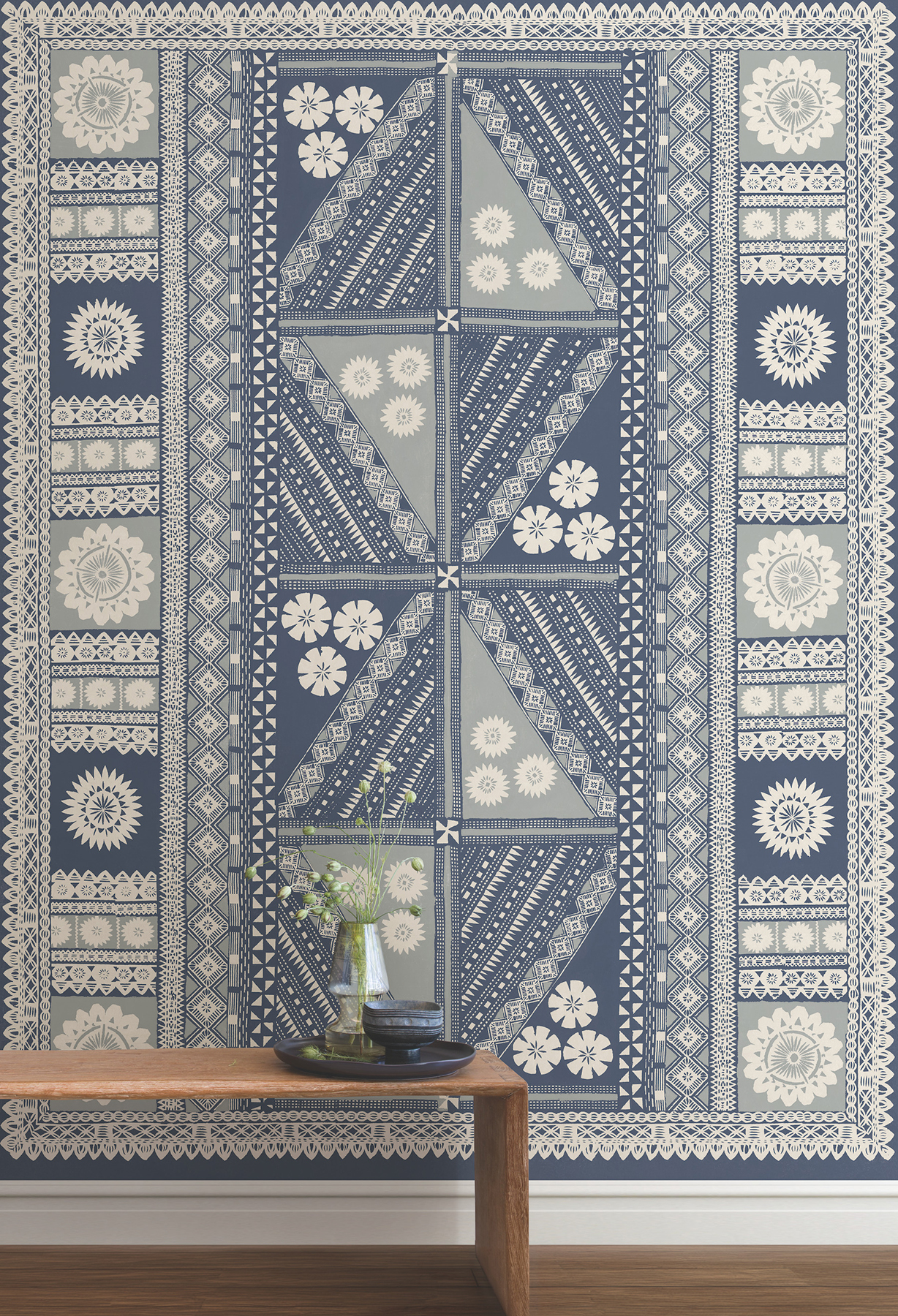 Tapa Indigo Wall Mural