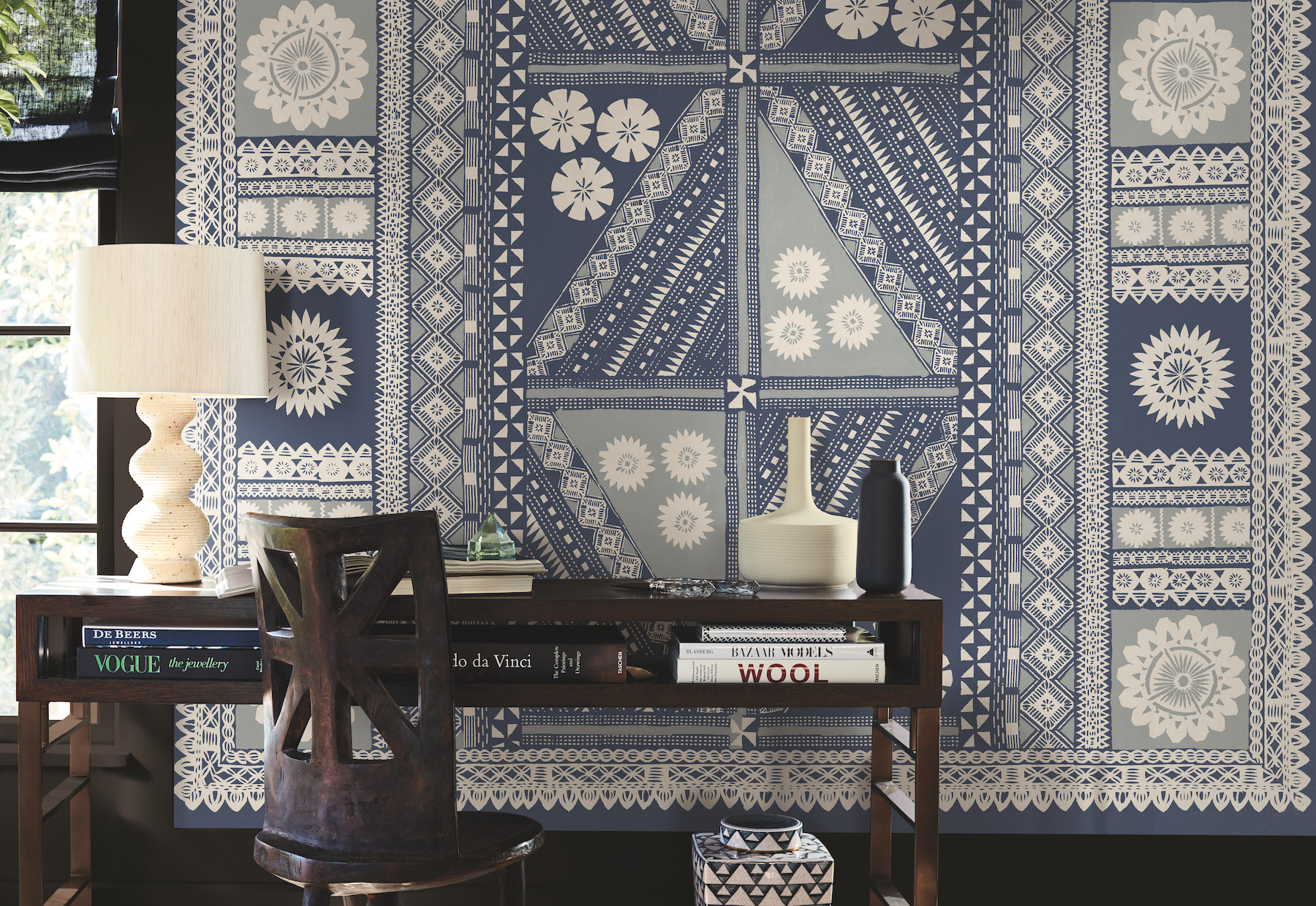 Tapa Indigo Wall Mural