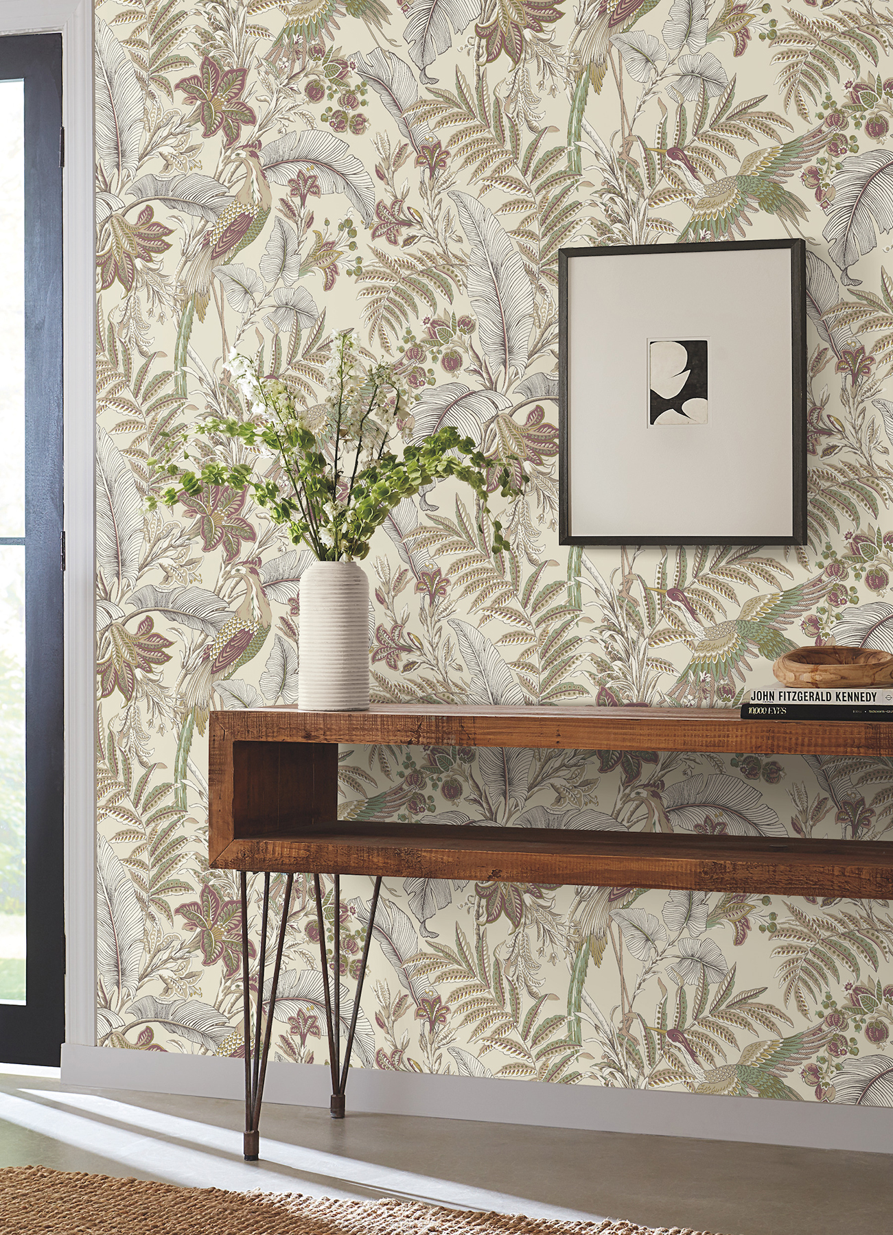 Heronwood Mulberry Wallpaper