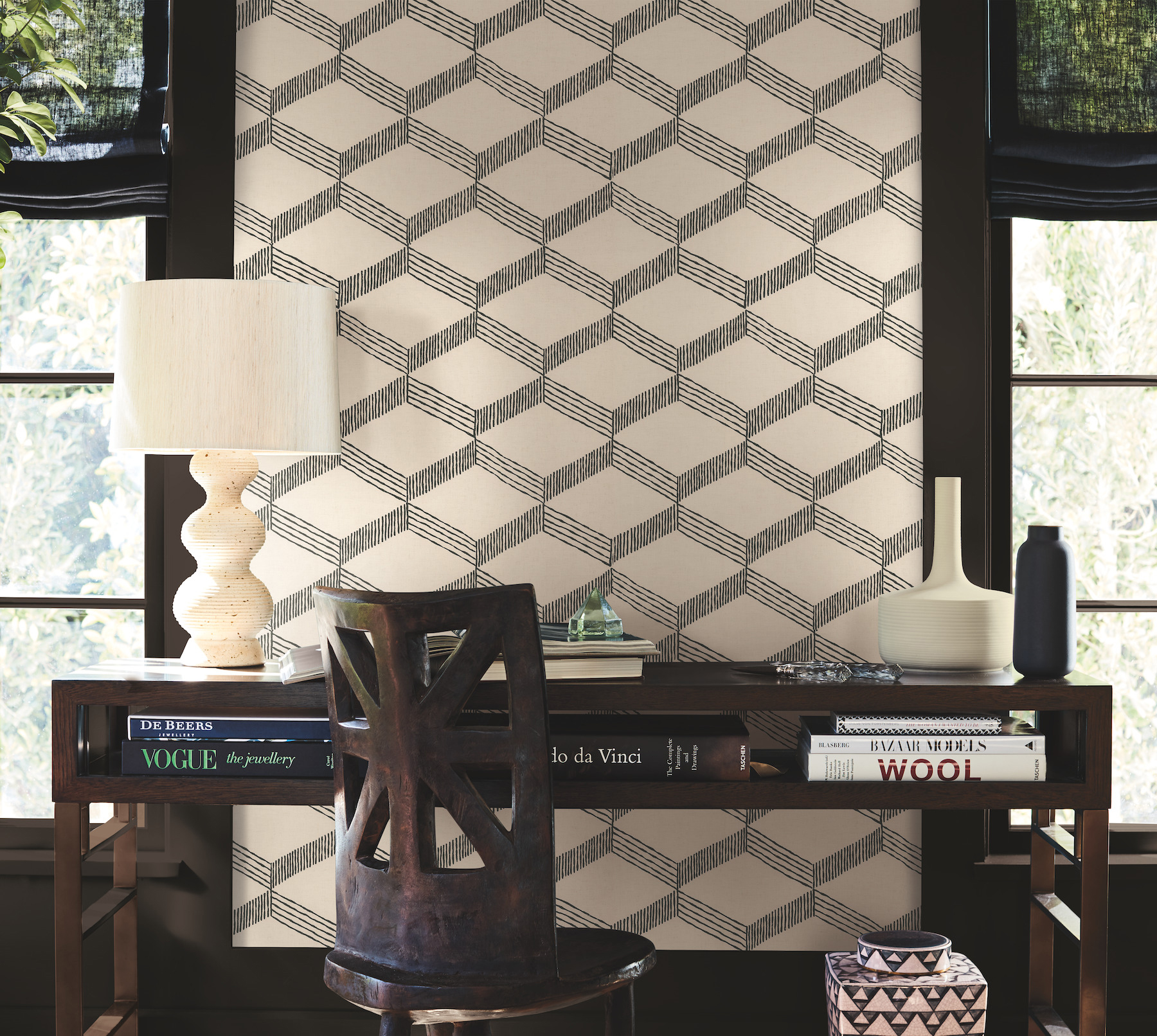 Palisades Paperweave Beige Wallpaper
