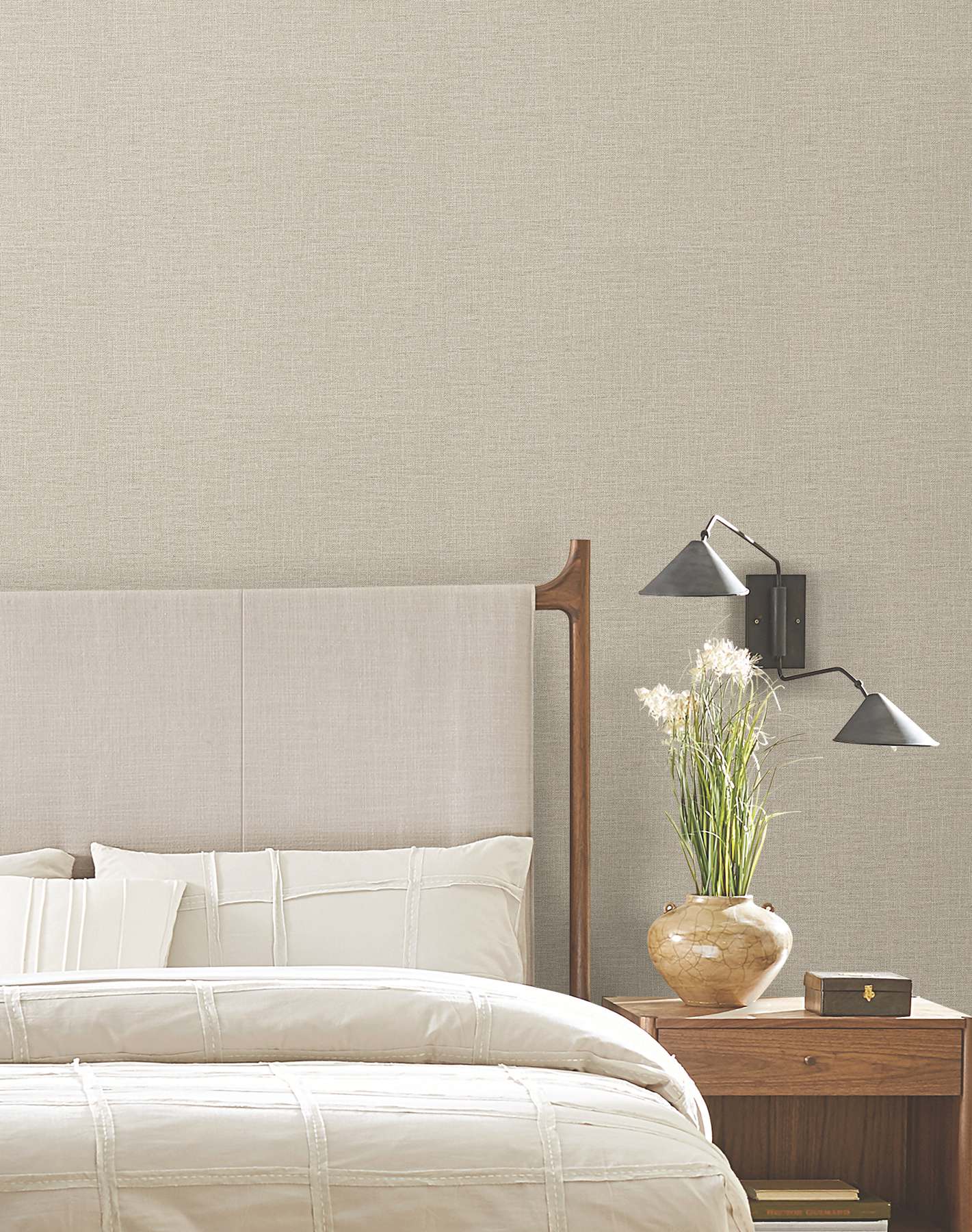 Loom Warm Grey Wallpaper