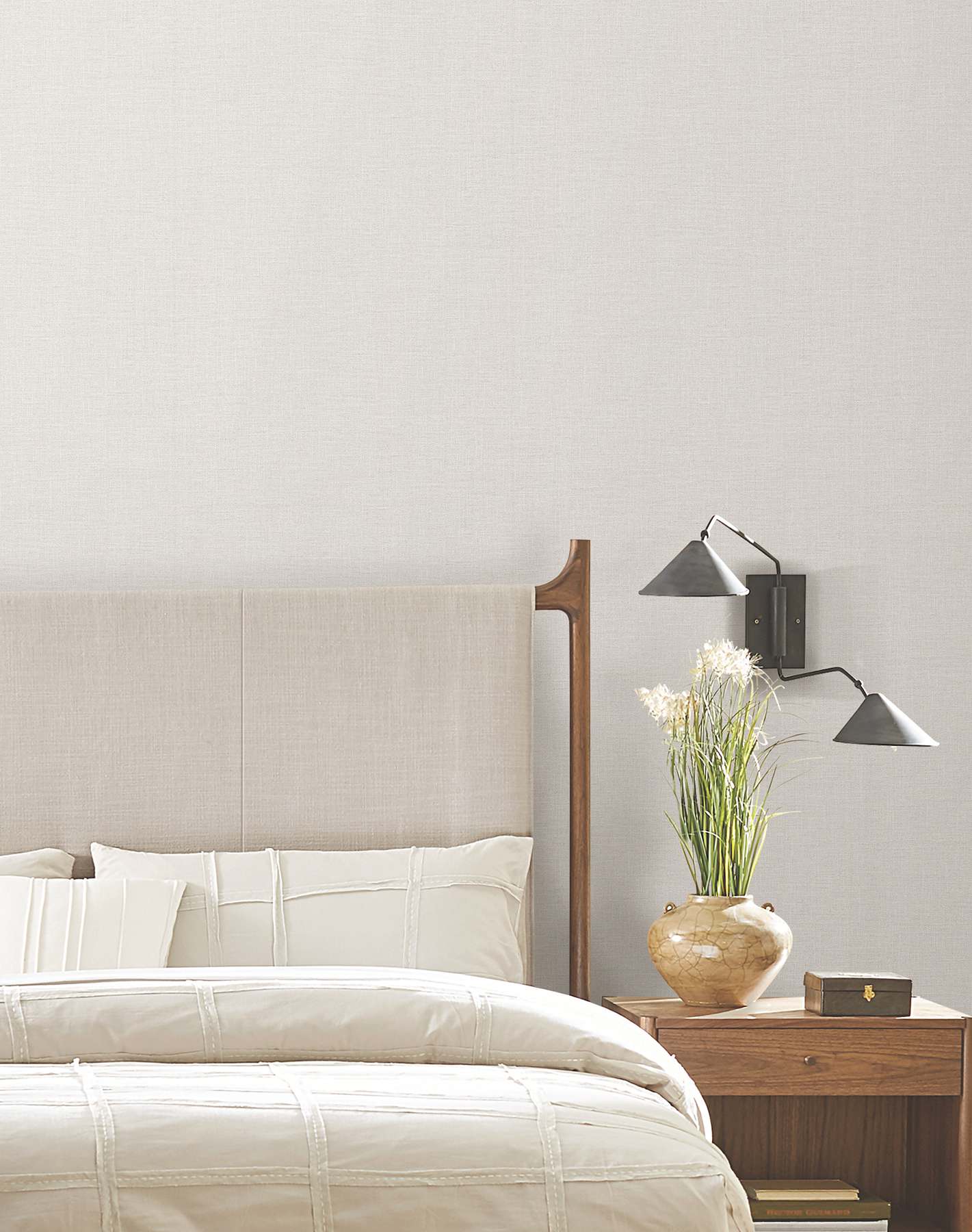 Loom White Wallpaper