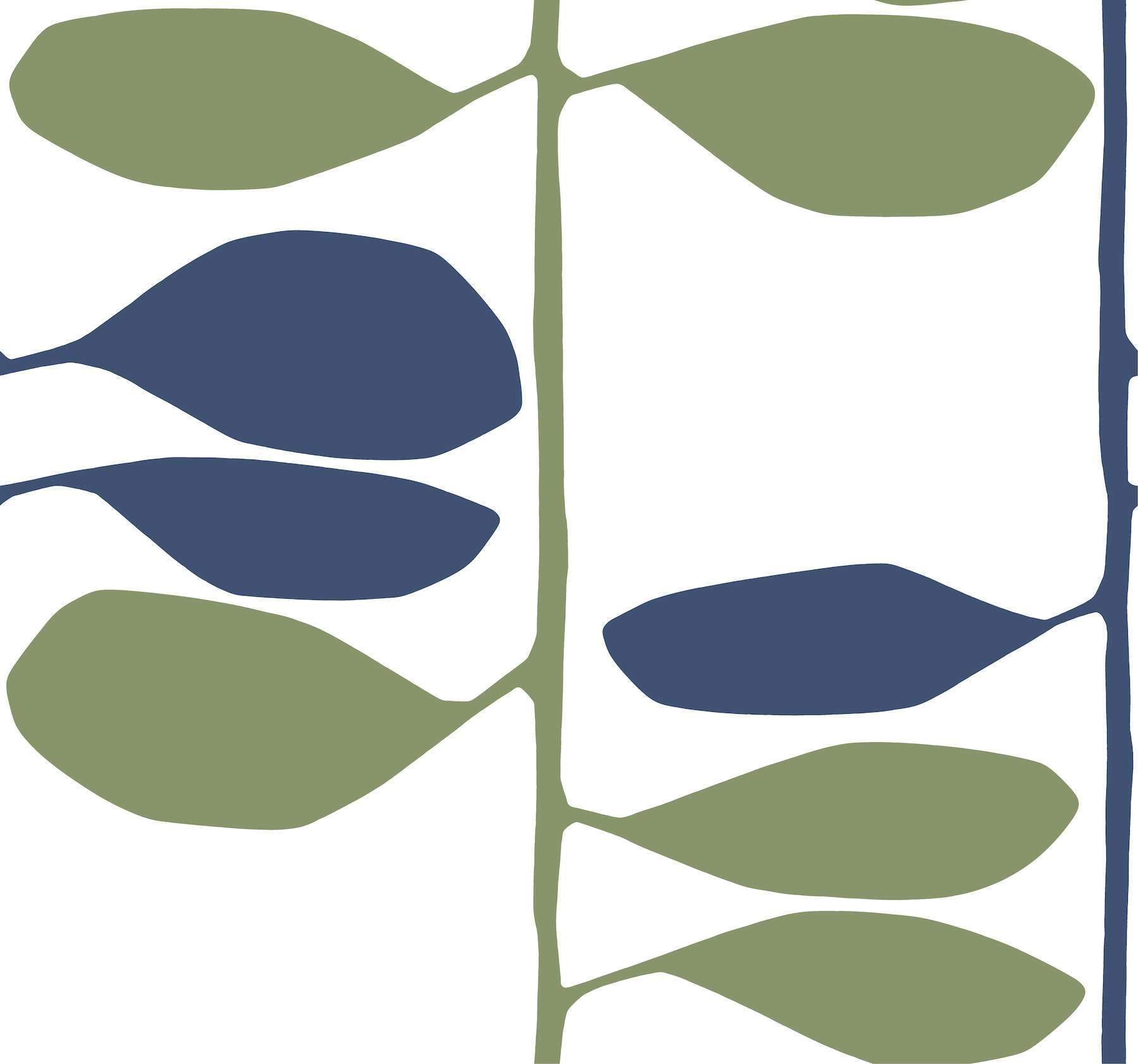 Sculpted Vines Alpine & Ultramarine Wallpaper