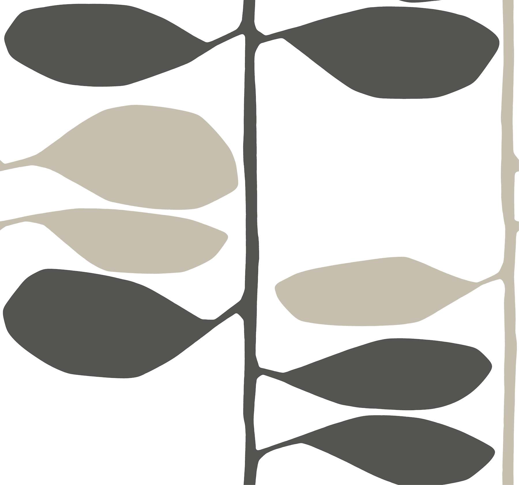 Sculpted Vines Carbon & Linen Wallpaper