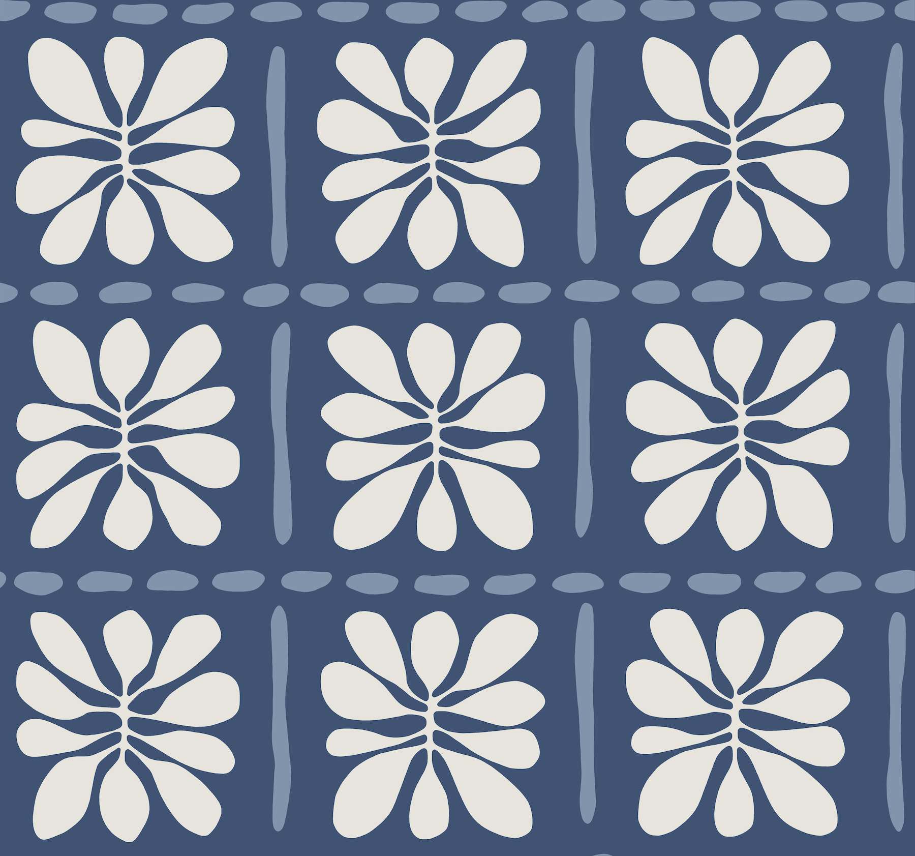 Mimosa Fleur Ultramarine Wallpaper