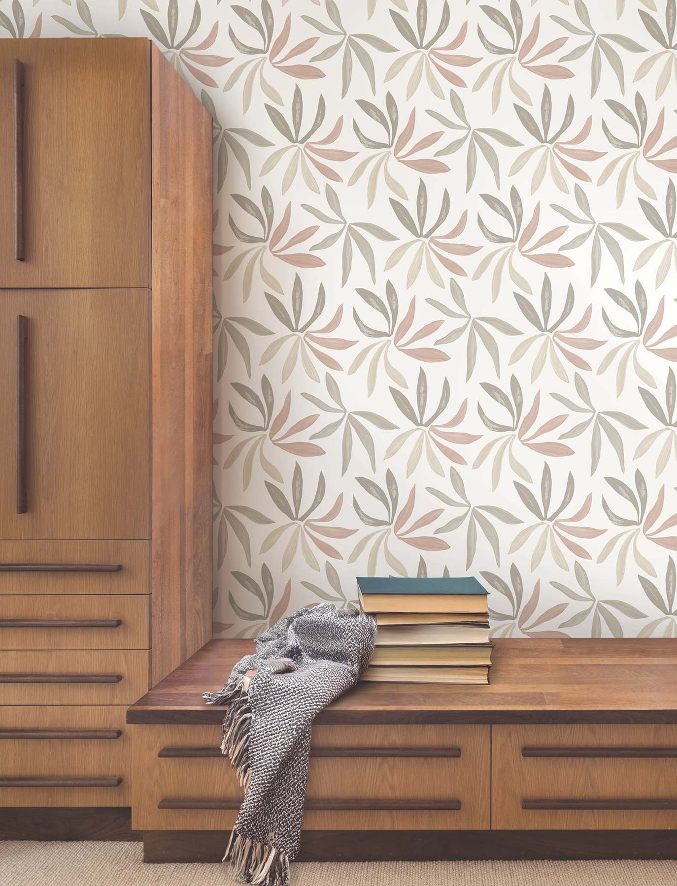 Little Garden Nude & Blush Wallpaper