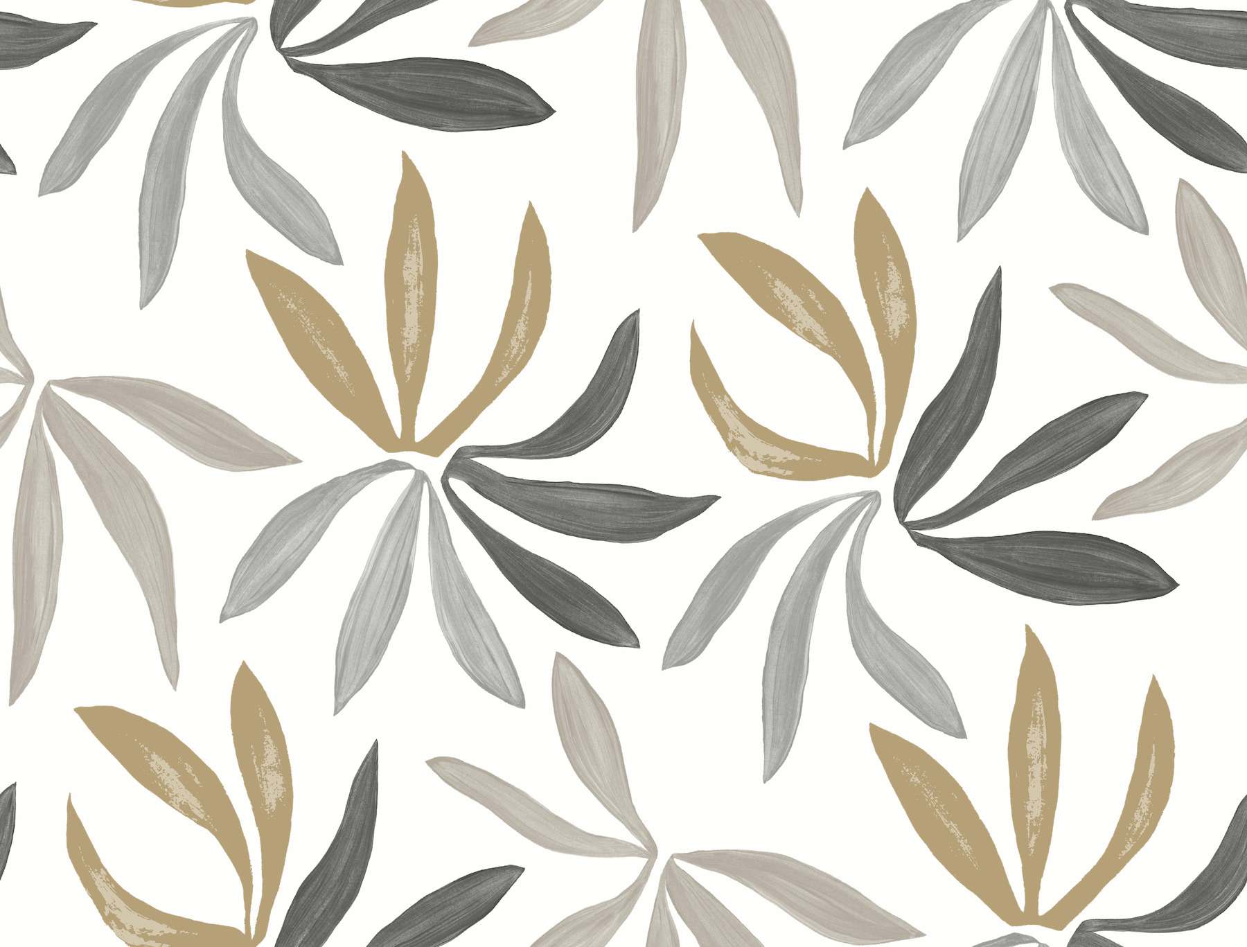 Little Garden Graphite & Gold Wallpaper