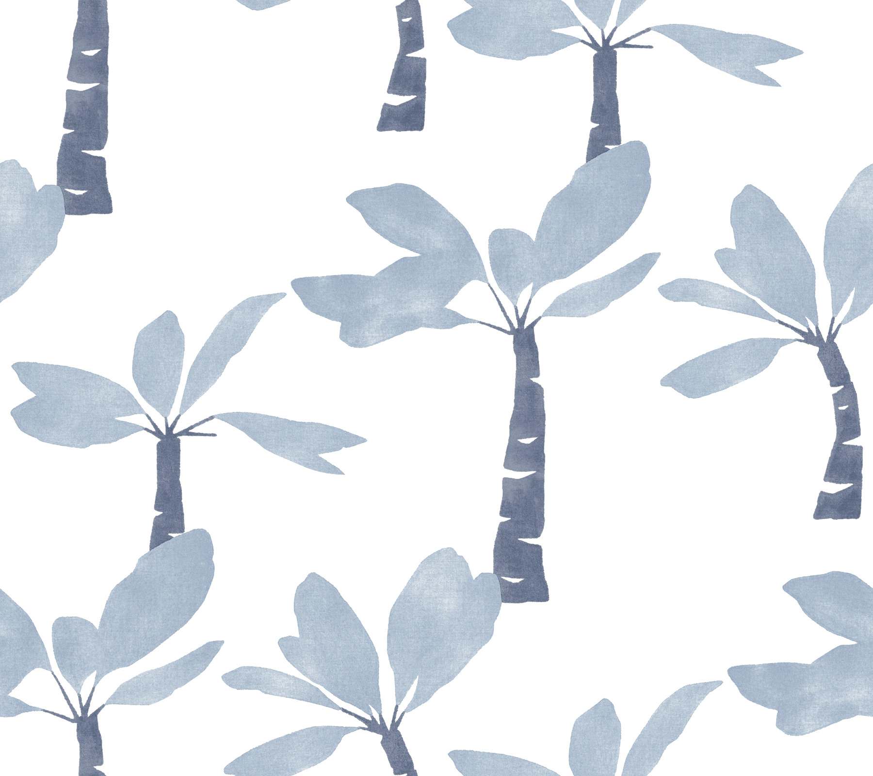 Painted Oasis Ultramarine Wallpaper