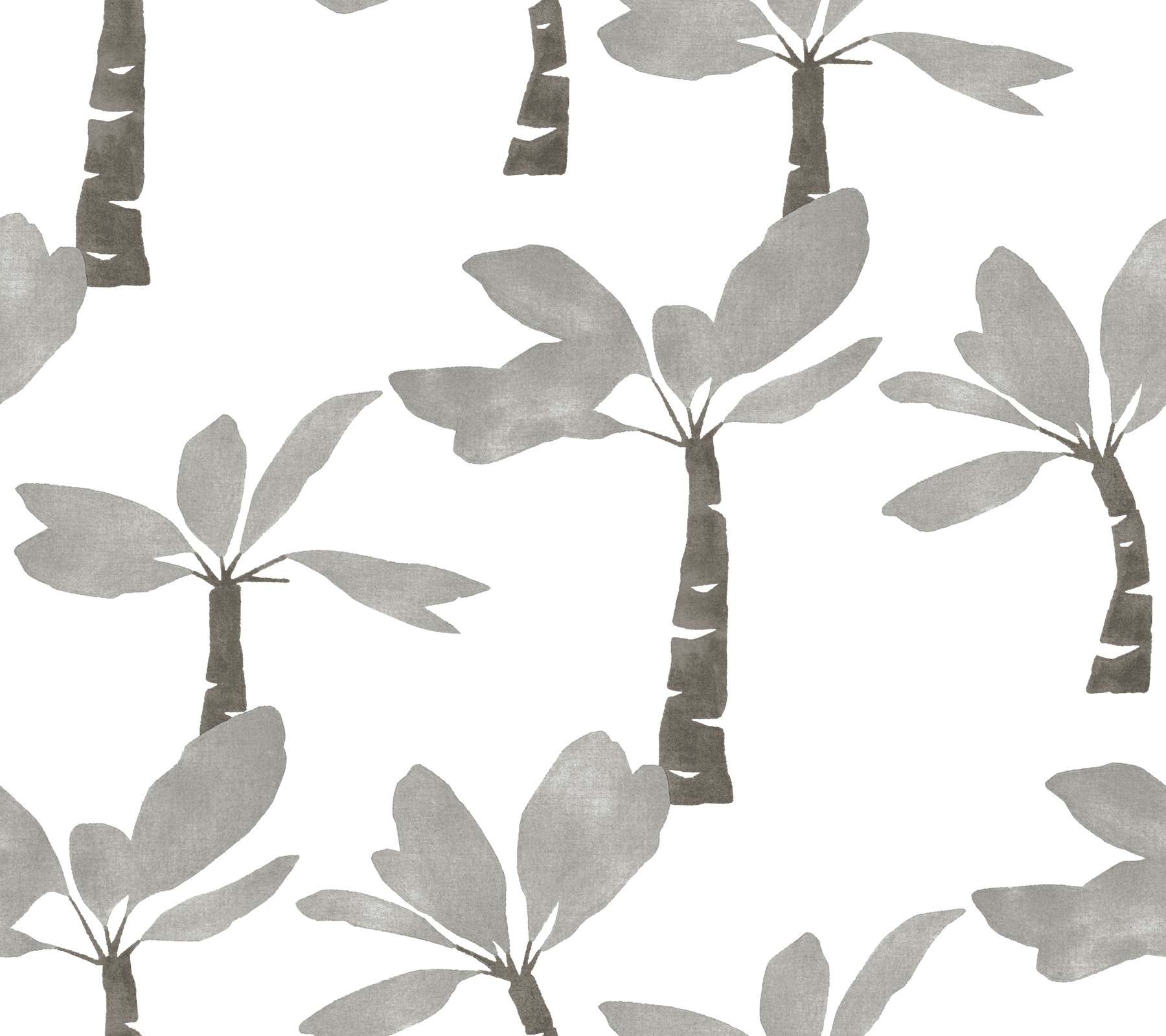 Painted Oasis Carbon & Graphite Wallpaper