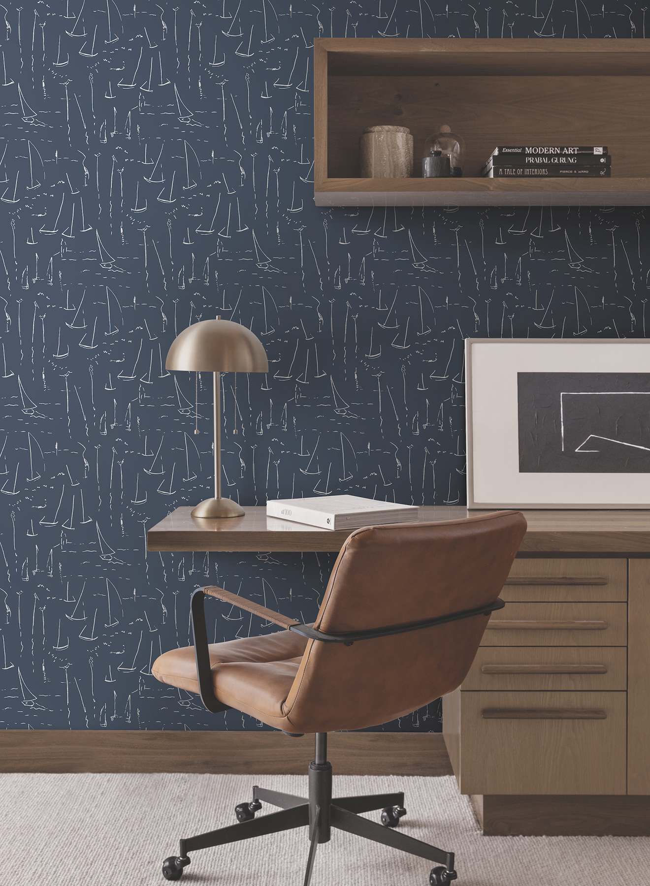 Vermillion Coast Ultramarine Wallpaper