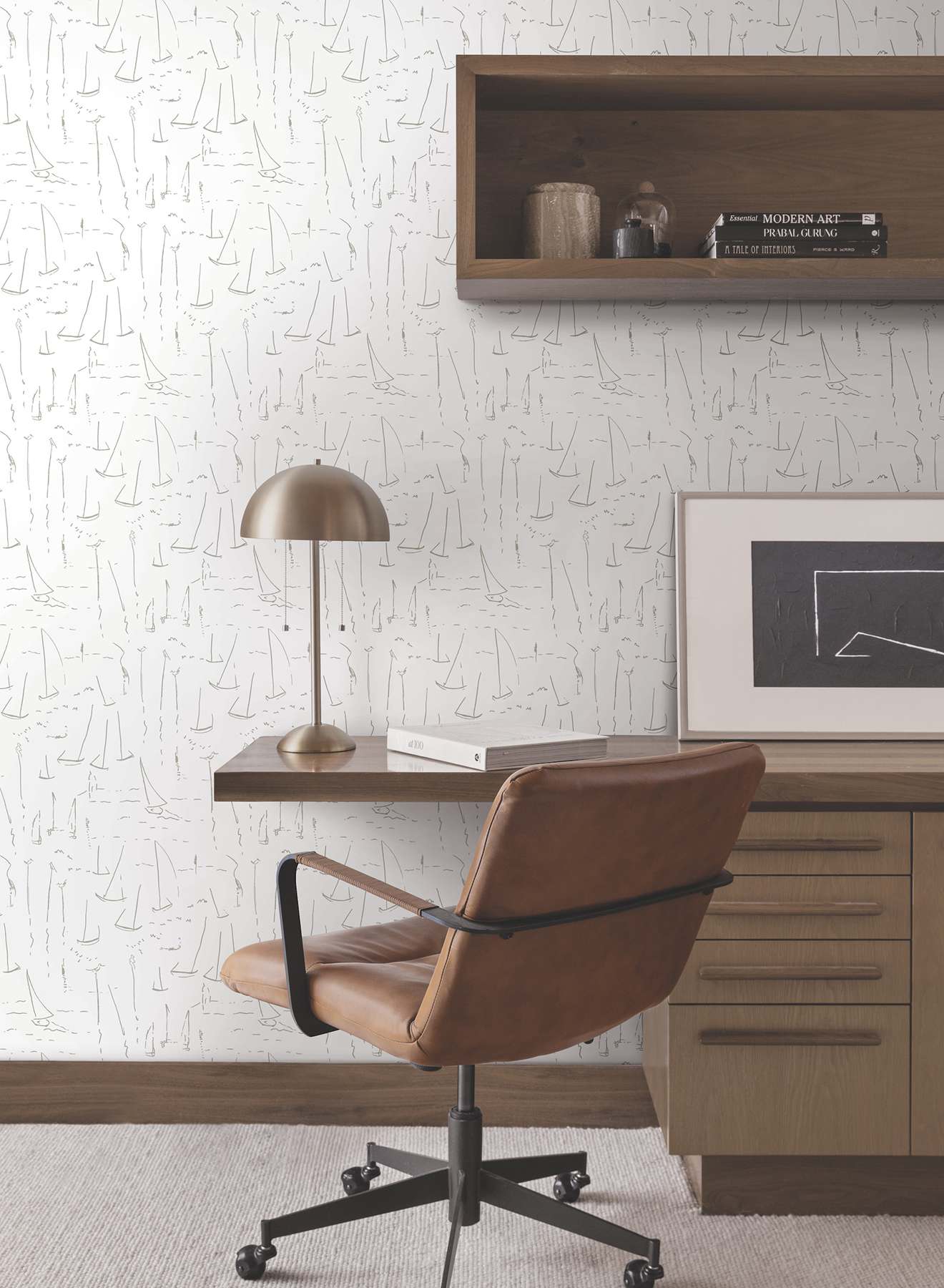 Vermillion Coast Silver Wallpaper
