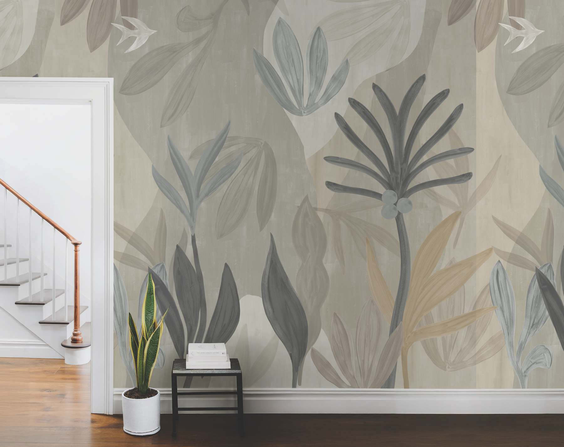 Chambord Gardens Graphite & Carbon Wall Mural