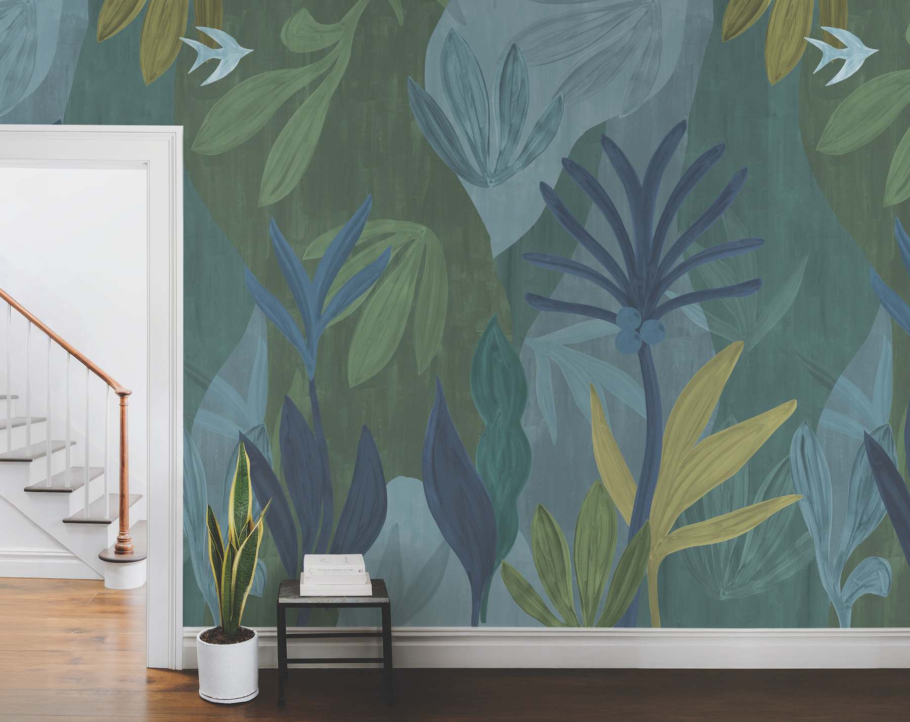 Chambord Gardens Ultramarine Wall Mural